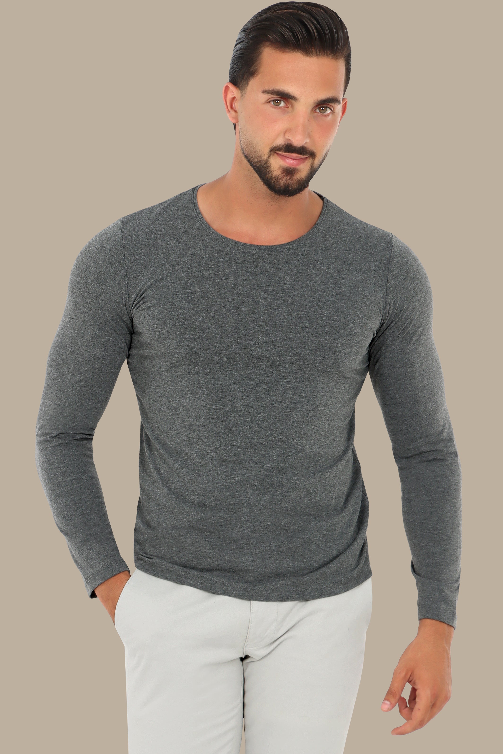 Essential Grey Long Sleeve T-Shirt