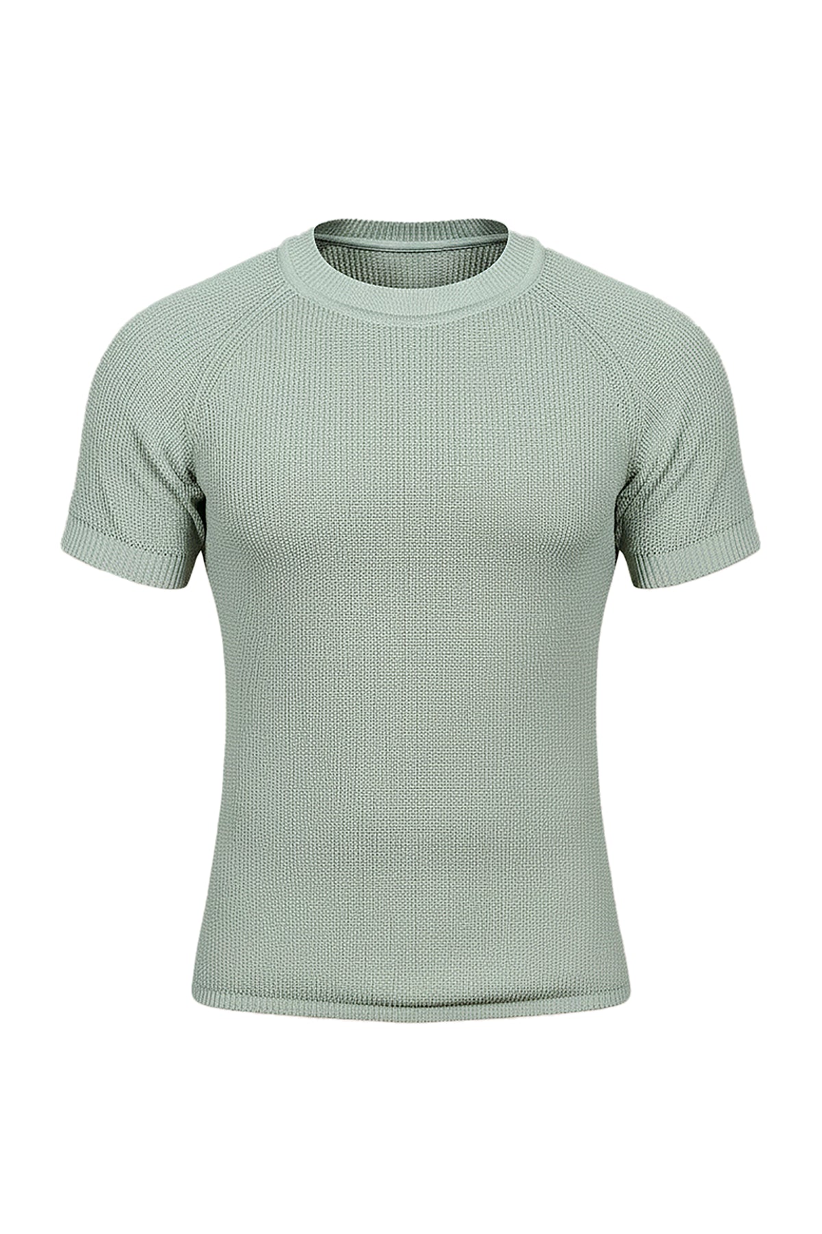 Knitted Round Neck T-Shirt