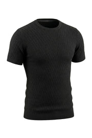 Knitted Round Neck T-Shirt