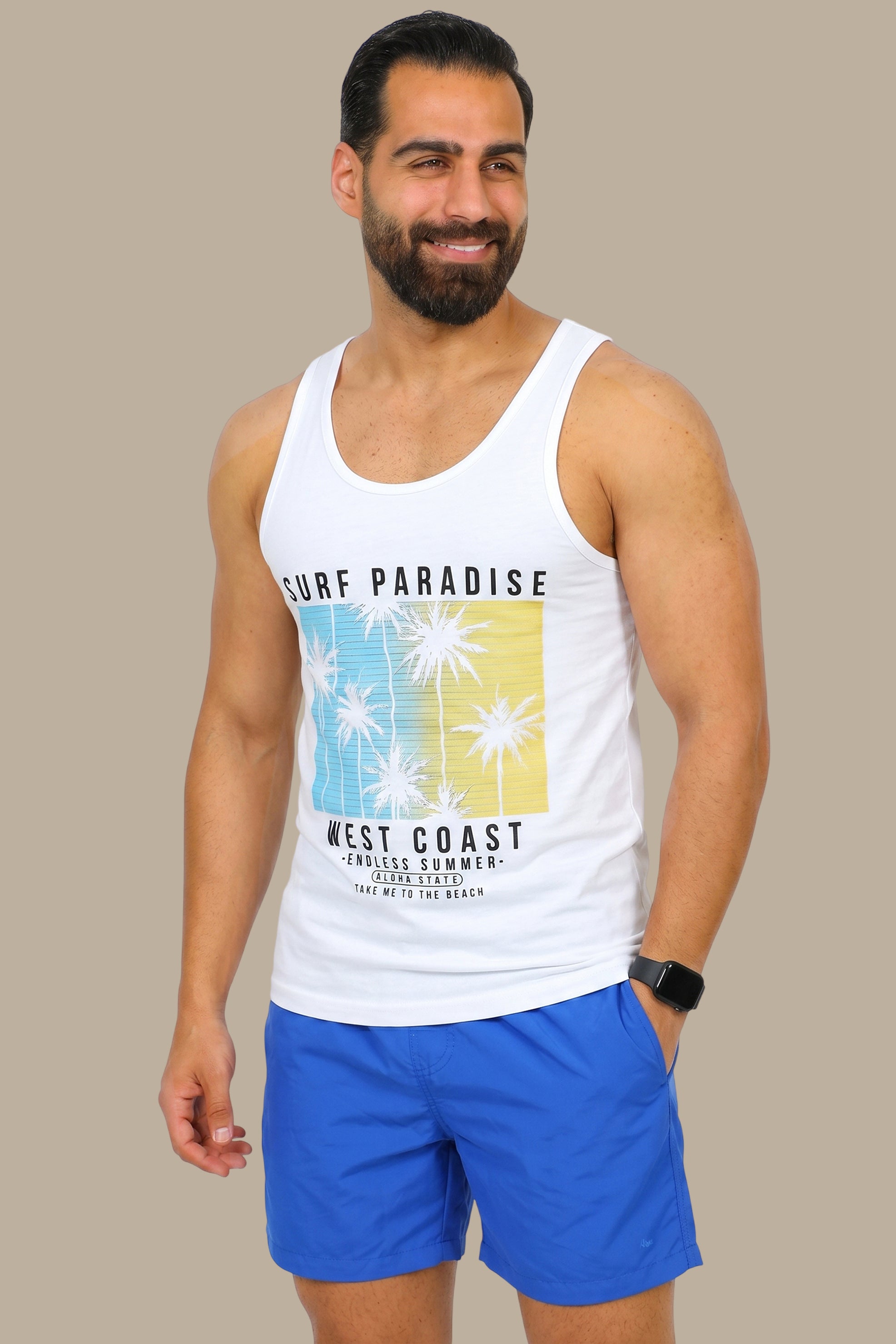 Sleeveless Bliss: Surf Paradise Edition