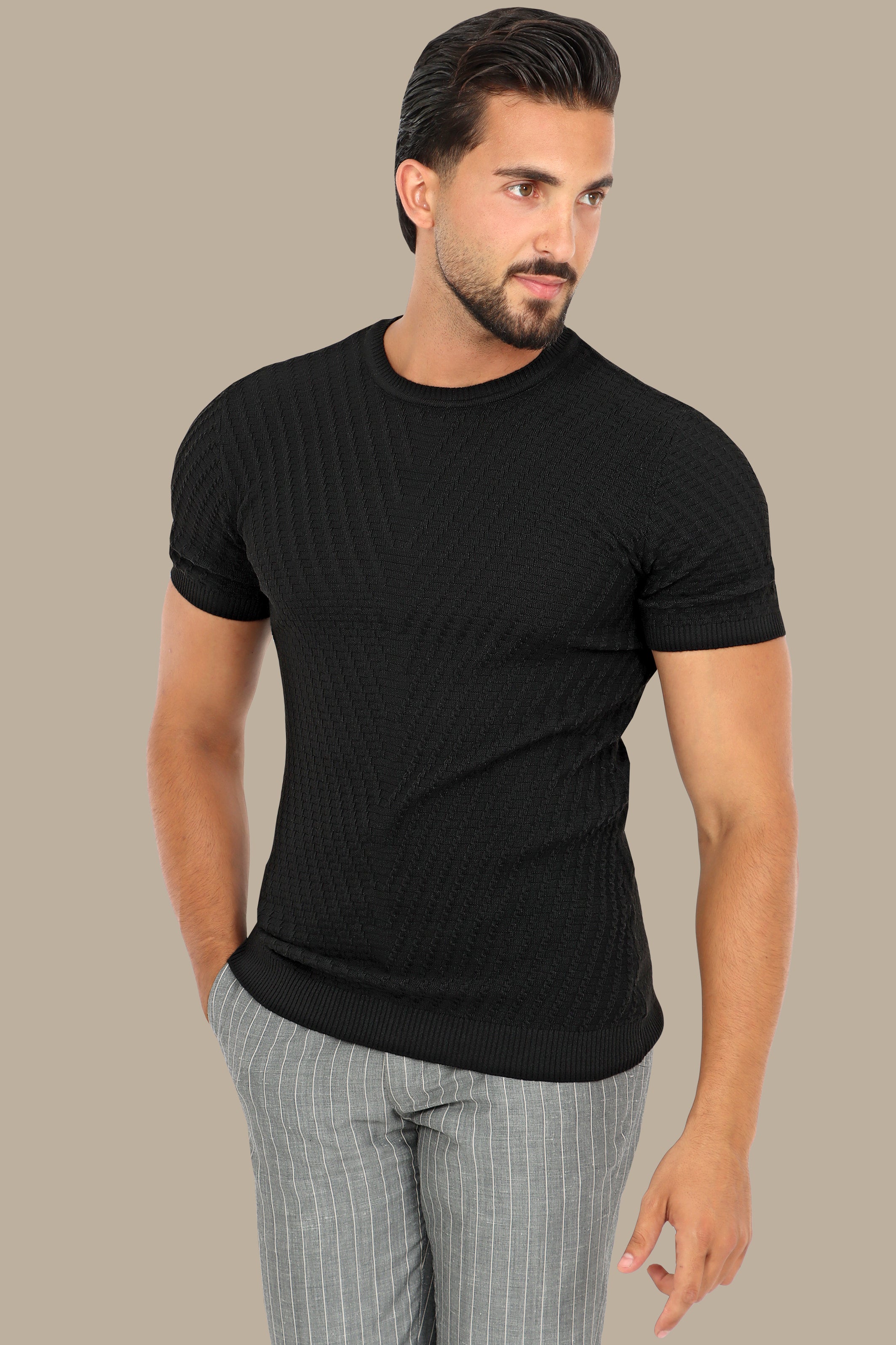 Black Ecosse Stretch T-Shirt