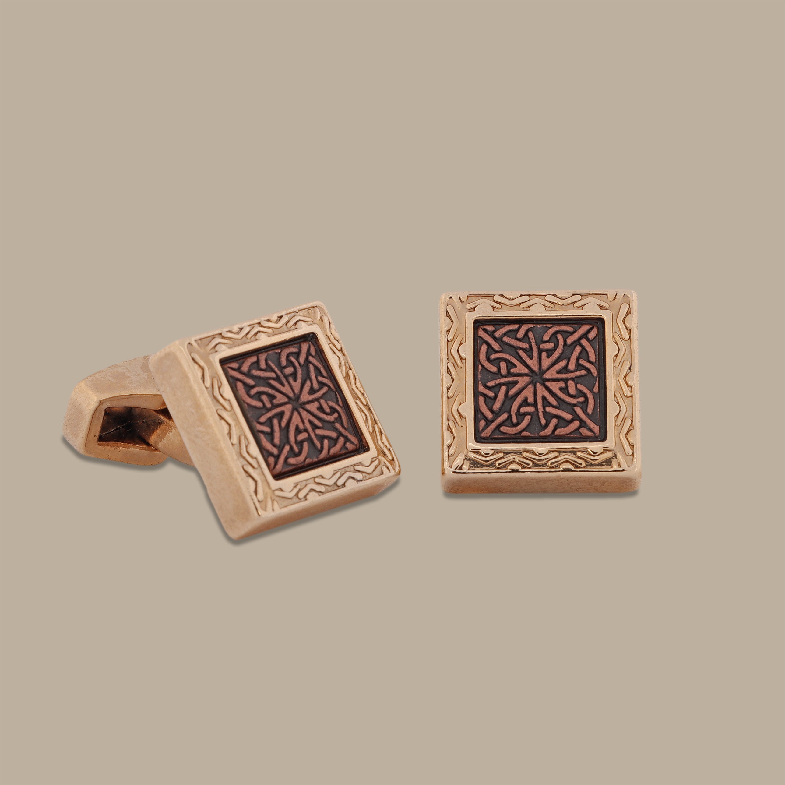 Square Gold Cufflinks