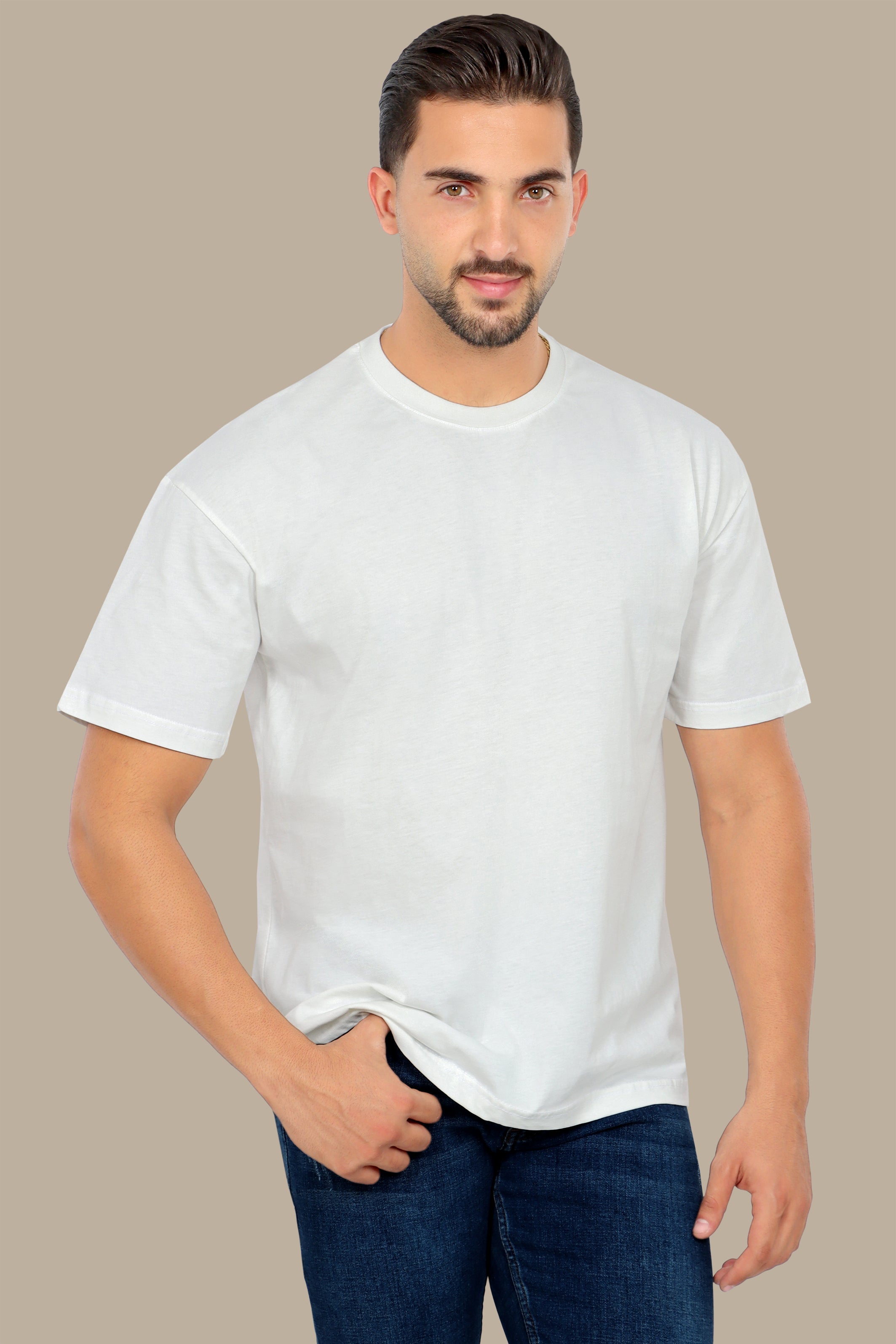 White Oversized Basic T-Shirt