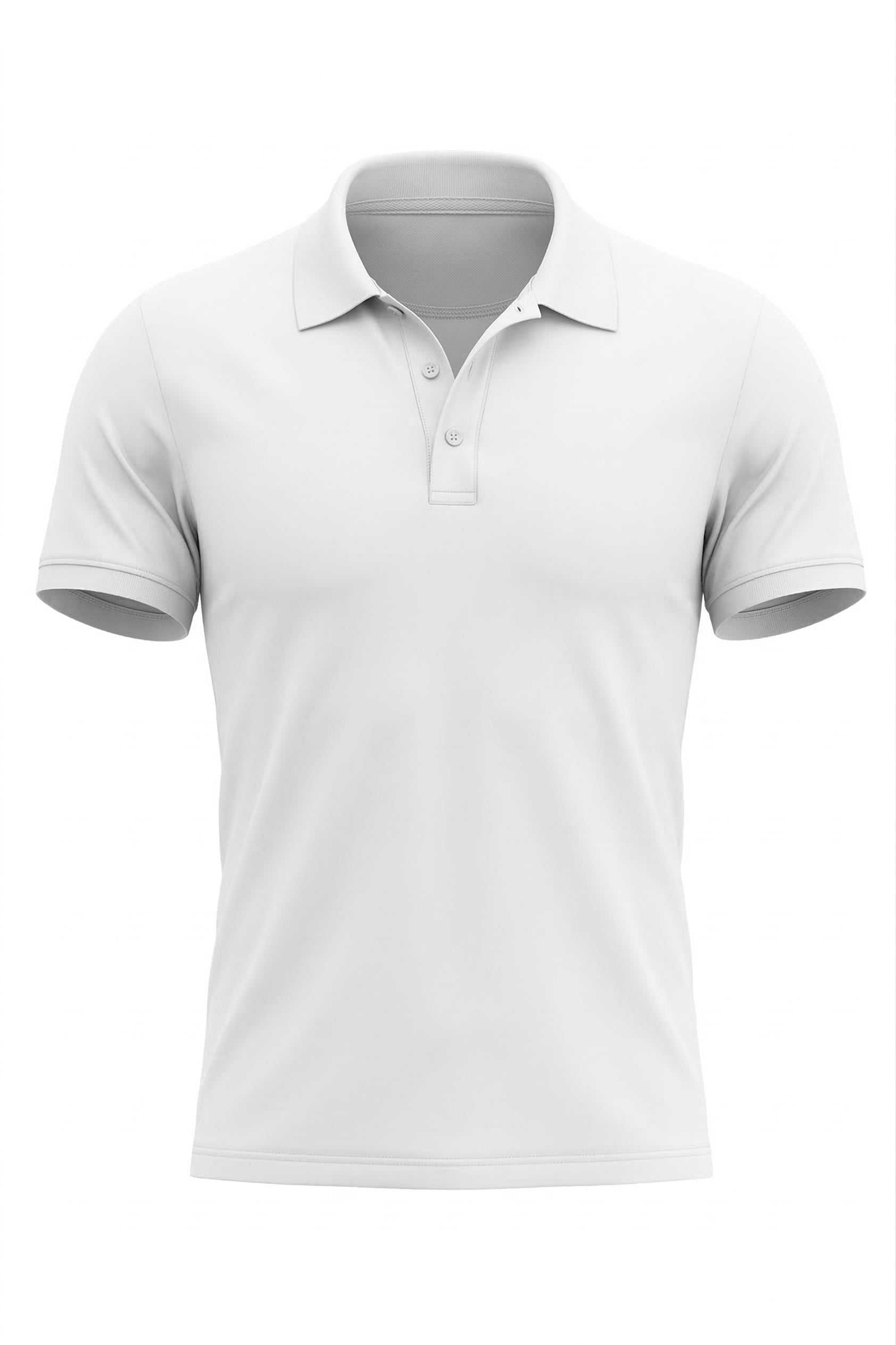 Basic Plain Polo in White