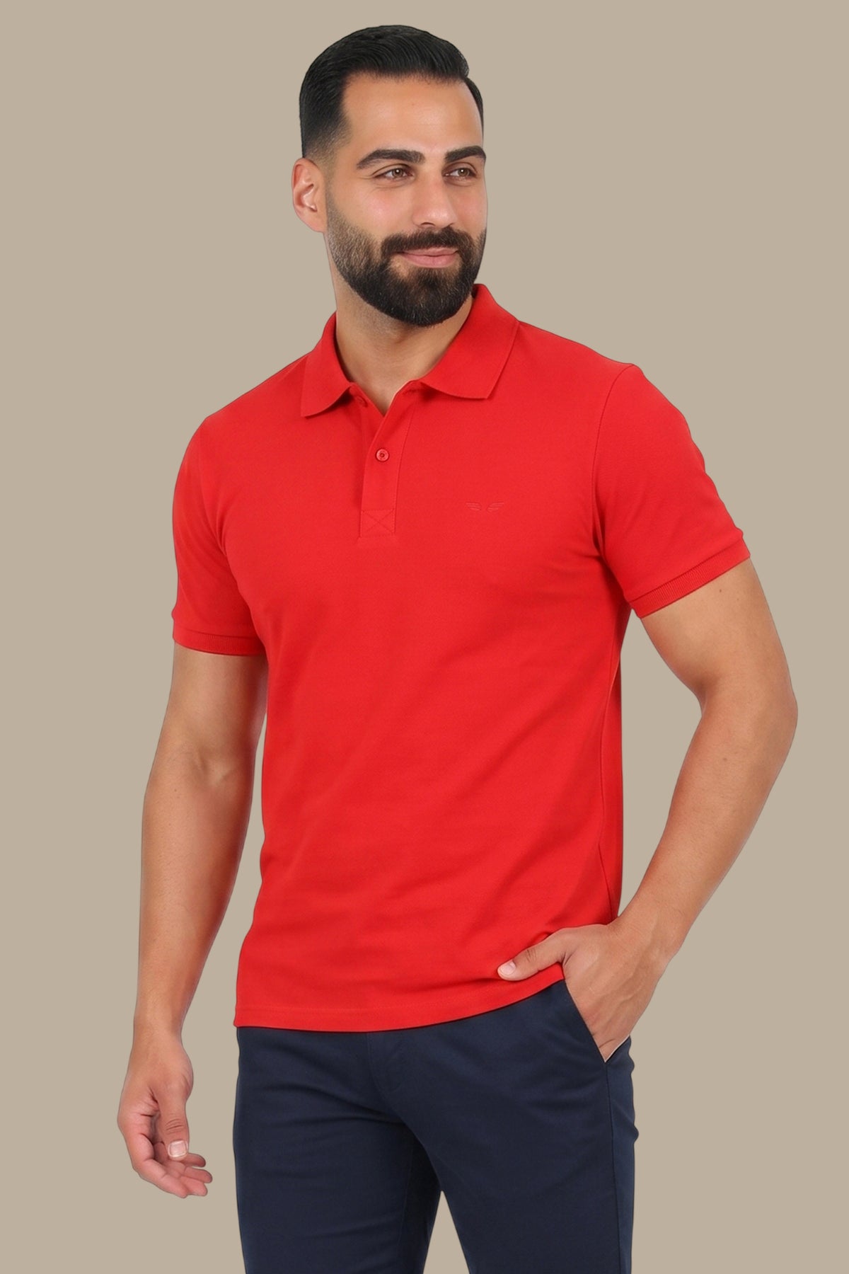 Basic Plain Polo – Coral