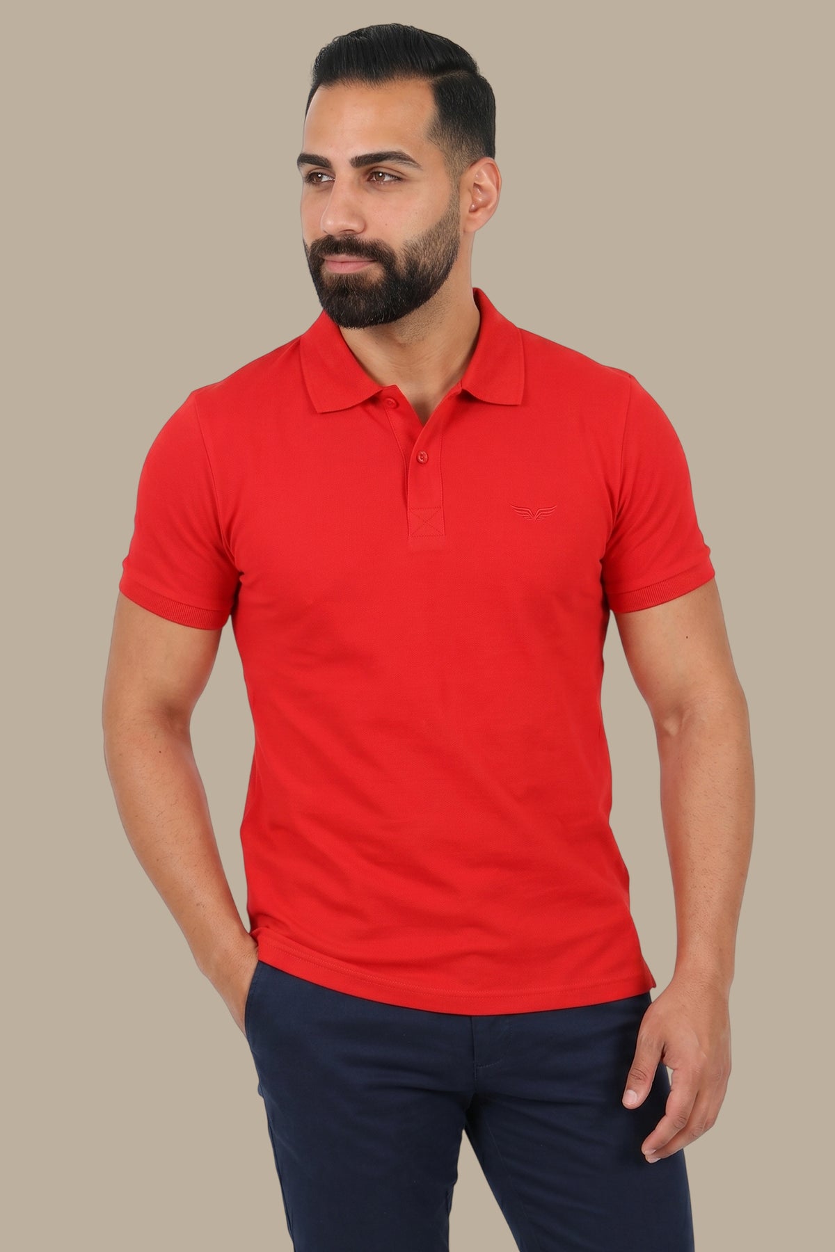 Basic Plain Polo – Coral