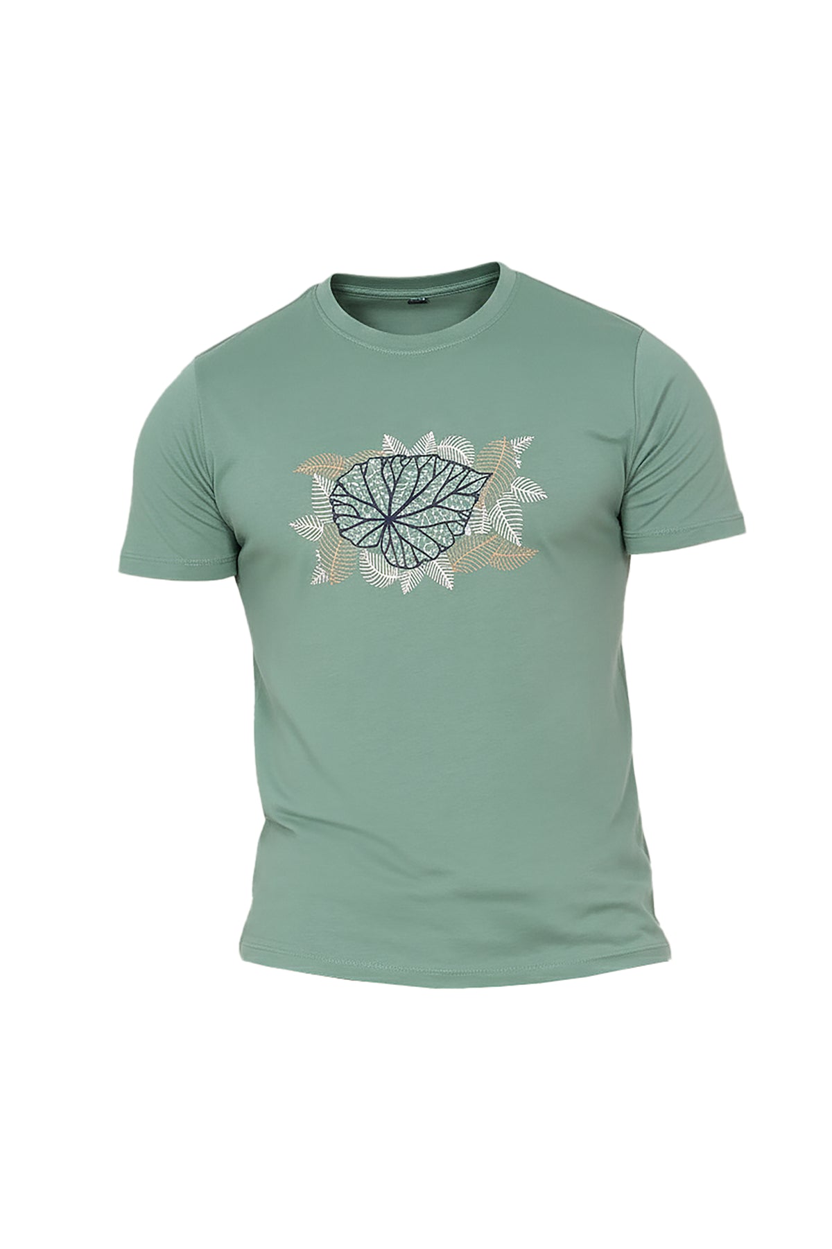 Nature Drift: Leaf Print T-Shirt