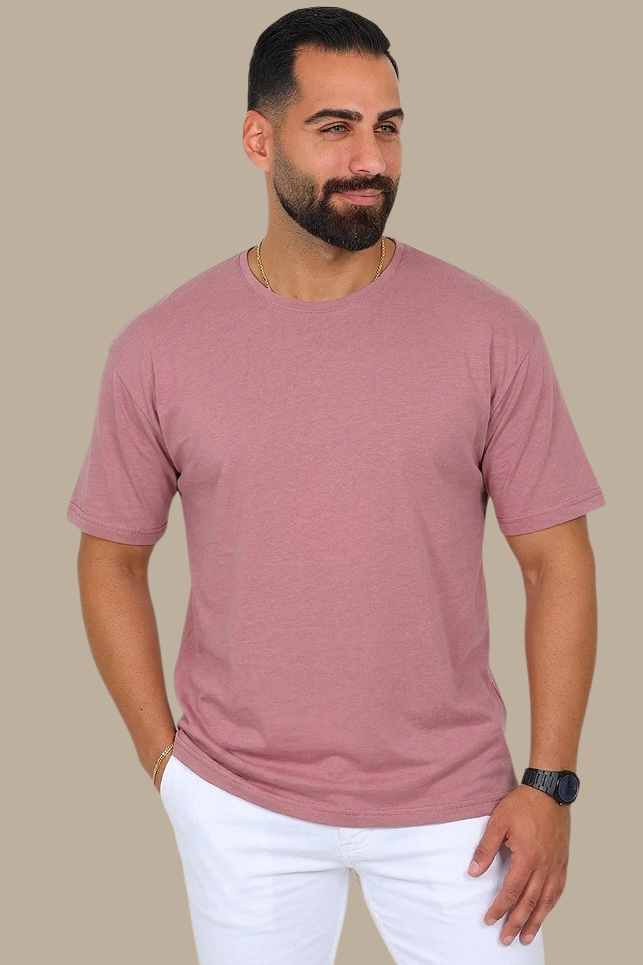 Pink Round Neck T-Shirt