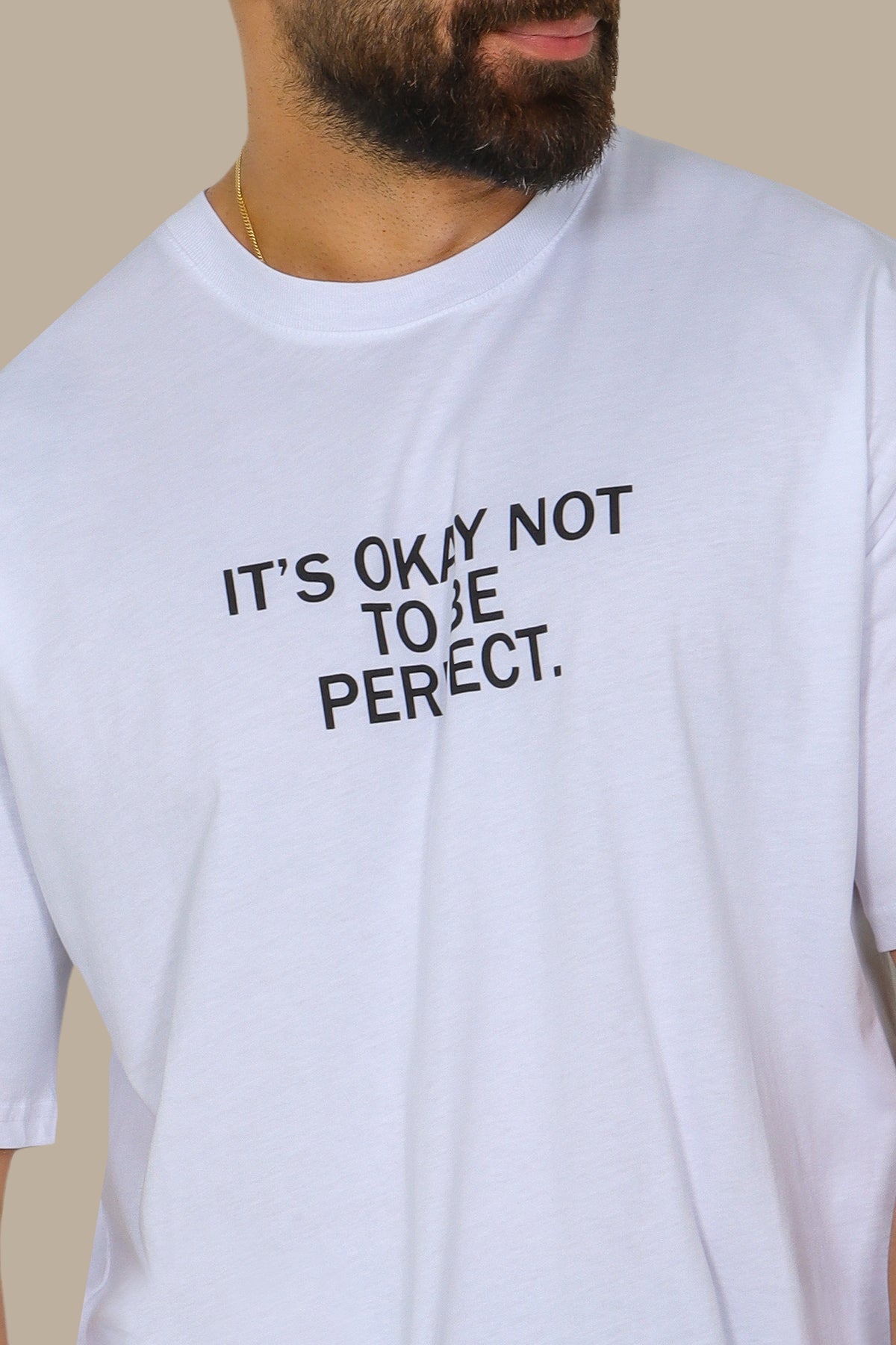 Oversized T-Shirt with It’s Okay to Be Perfect Print