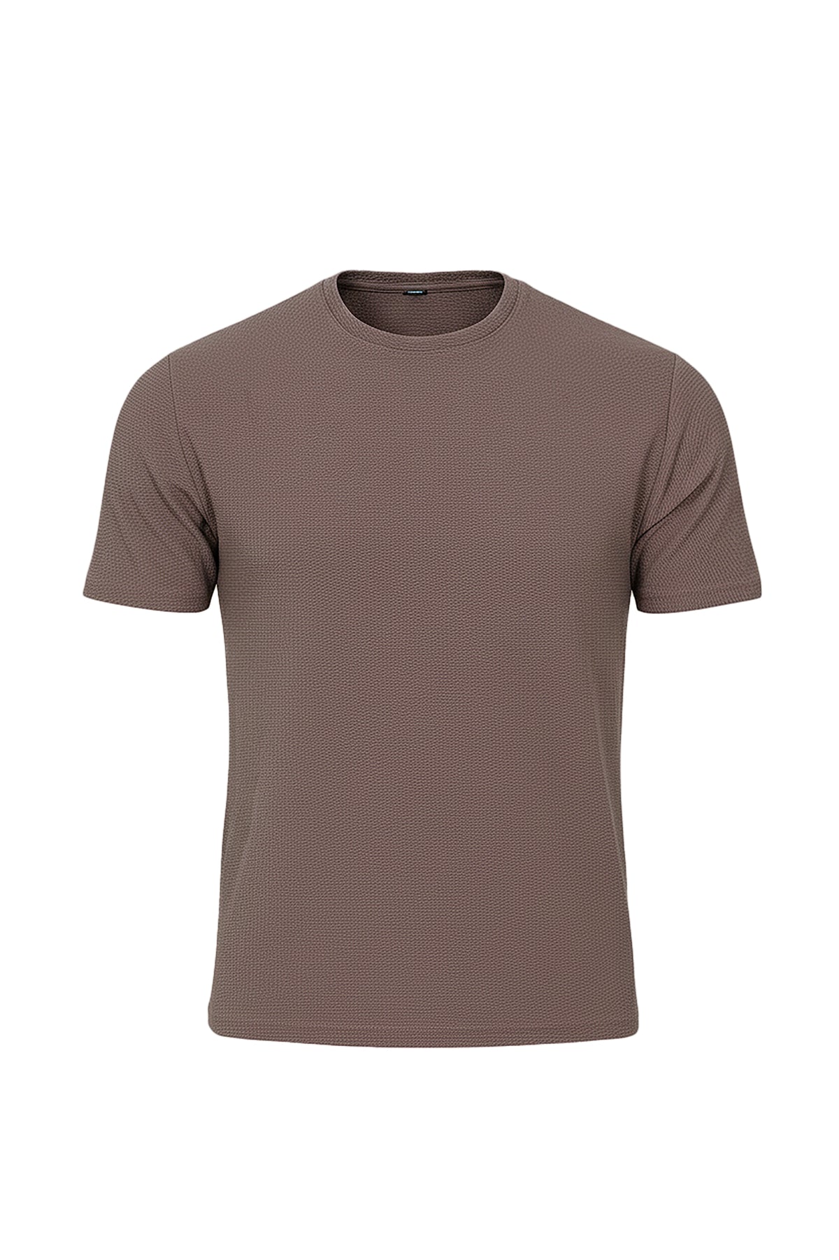 Structured Lycra Round Neck T-Shirt
