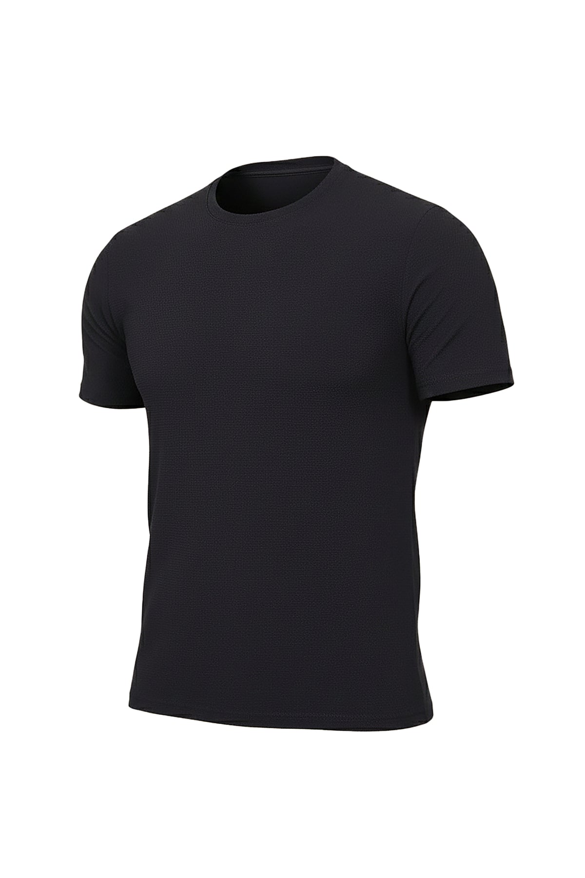 Structured Lycra Round Neck T-Shirt