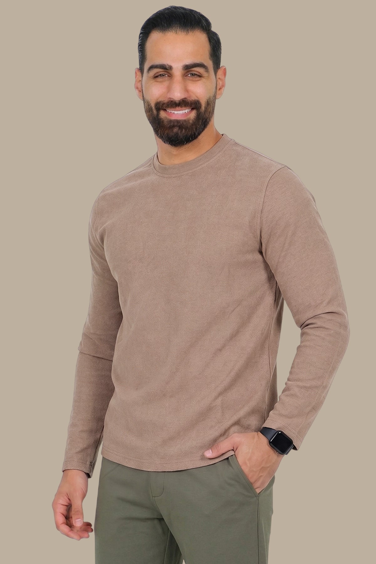 Beige Fleece Top