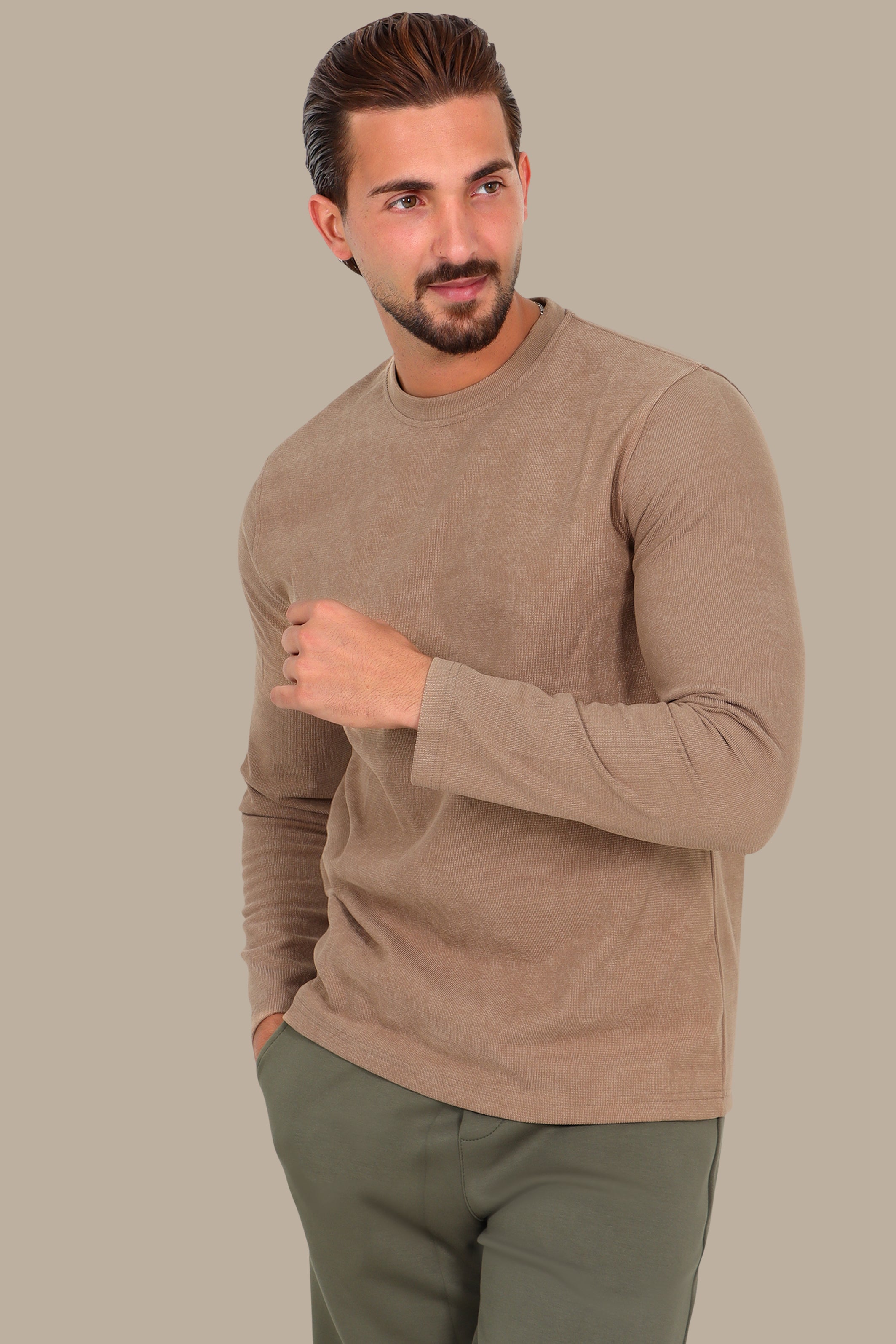 Beige Fleece Top