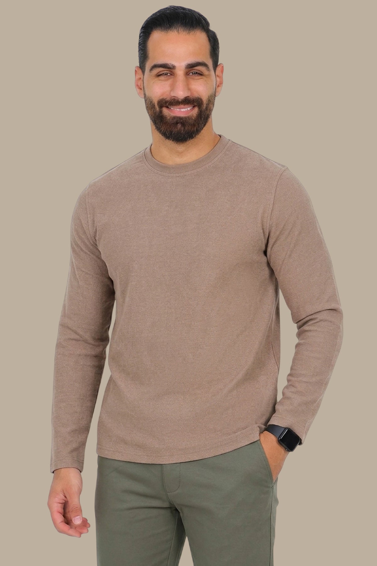 Beige Fleece Top