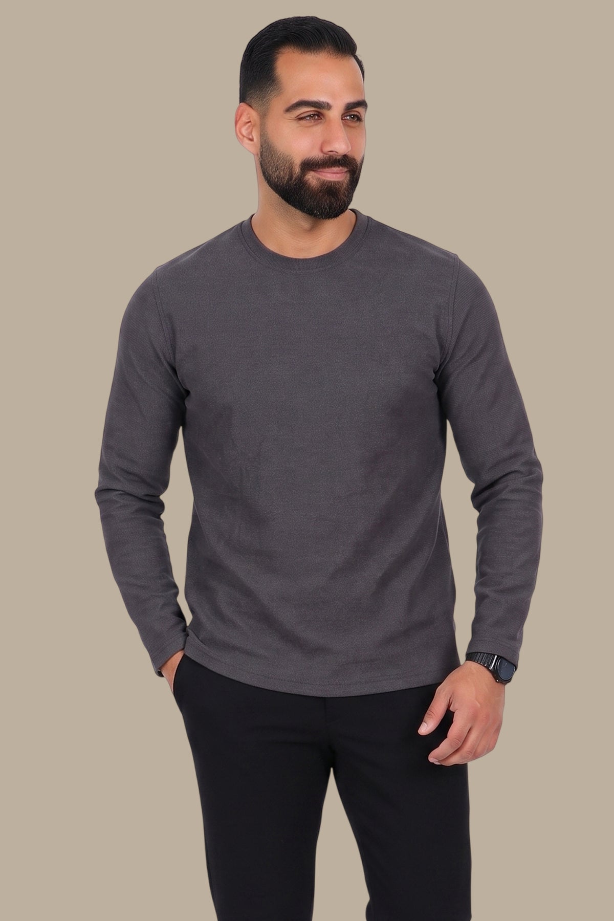 Grey Fleece Top