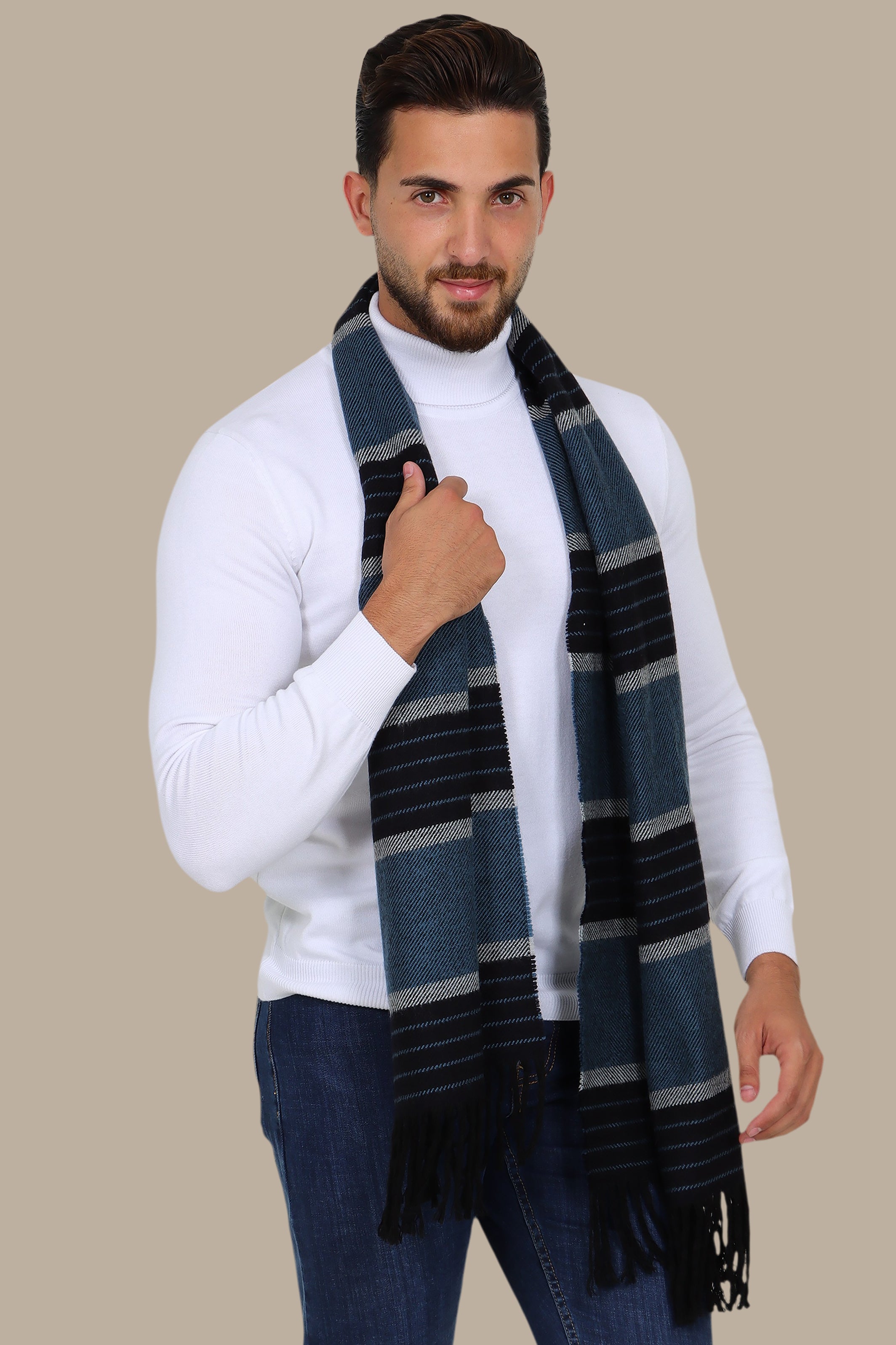 White Turtle Neck Basic Sweater