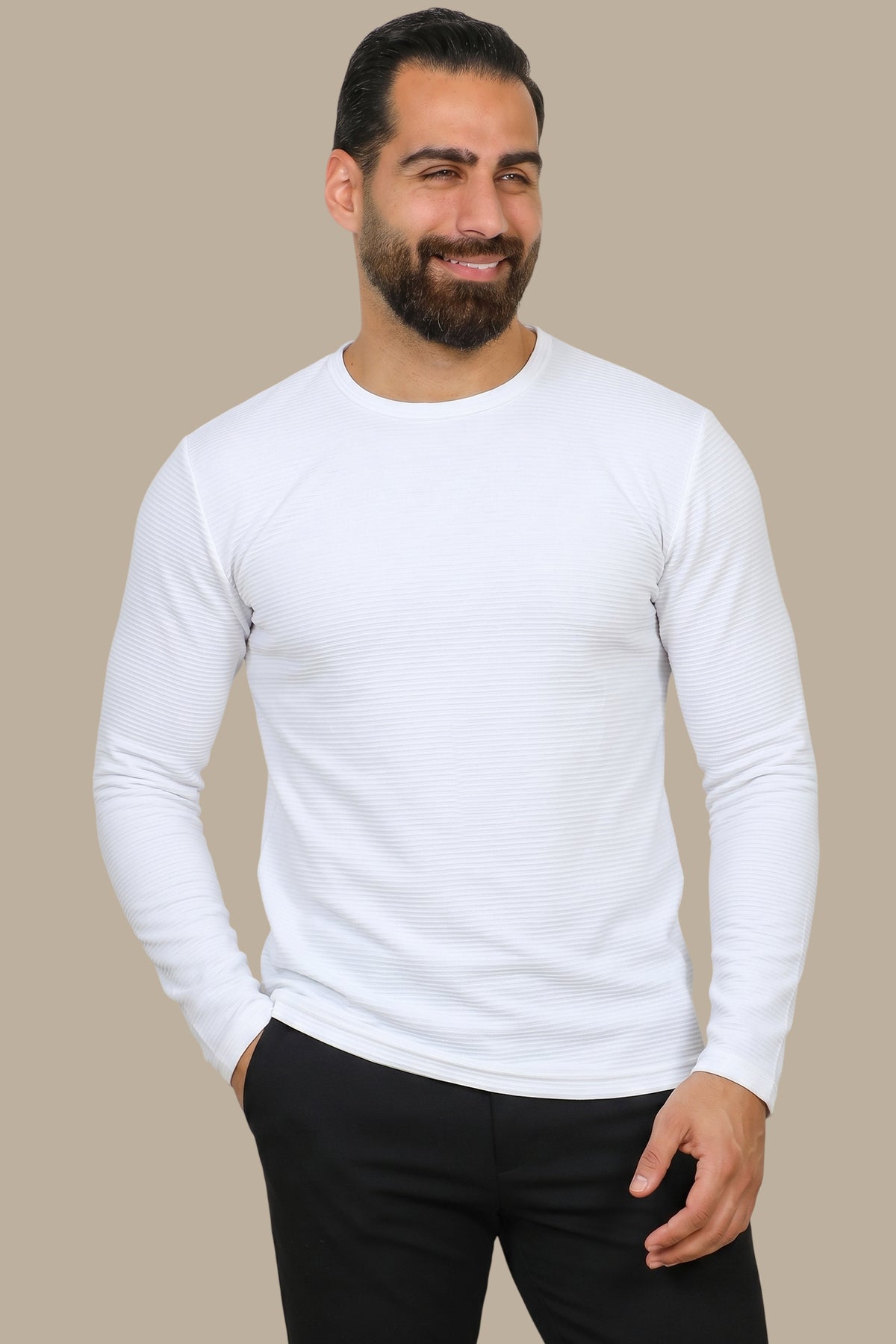 Timeless White Ribbed Sweater