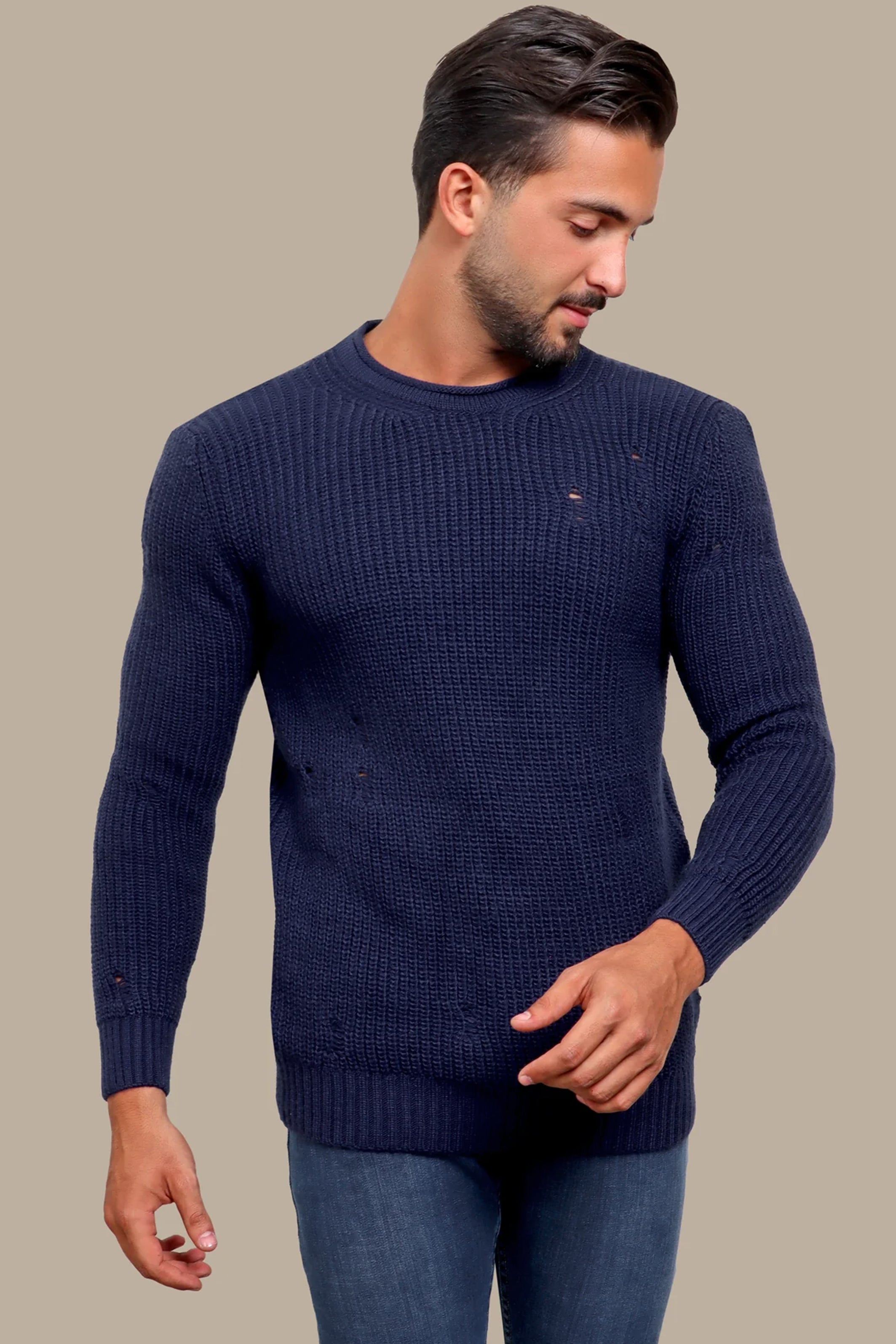 Blue Knitted Sweater