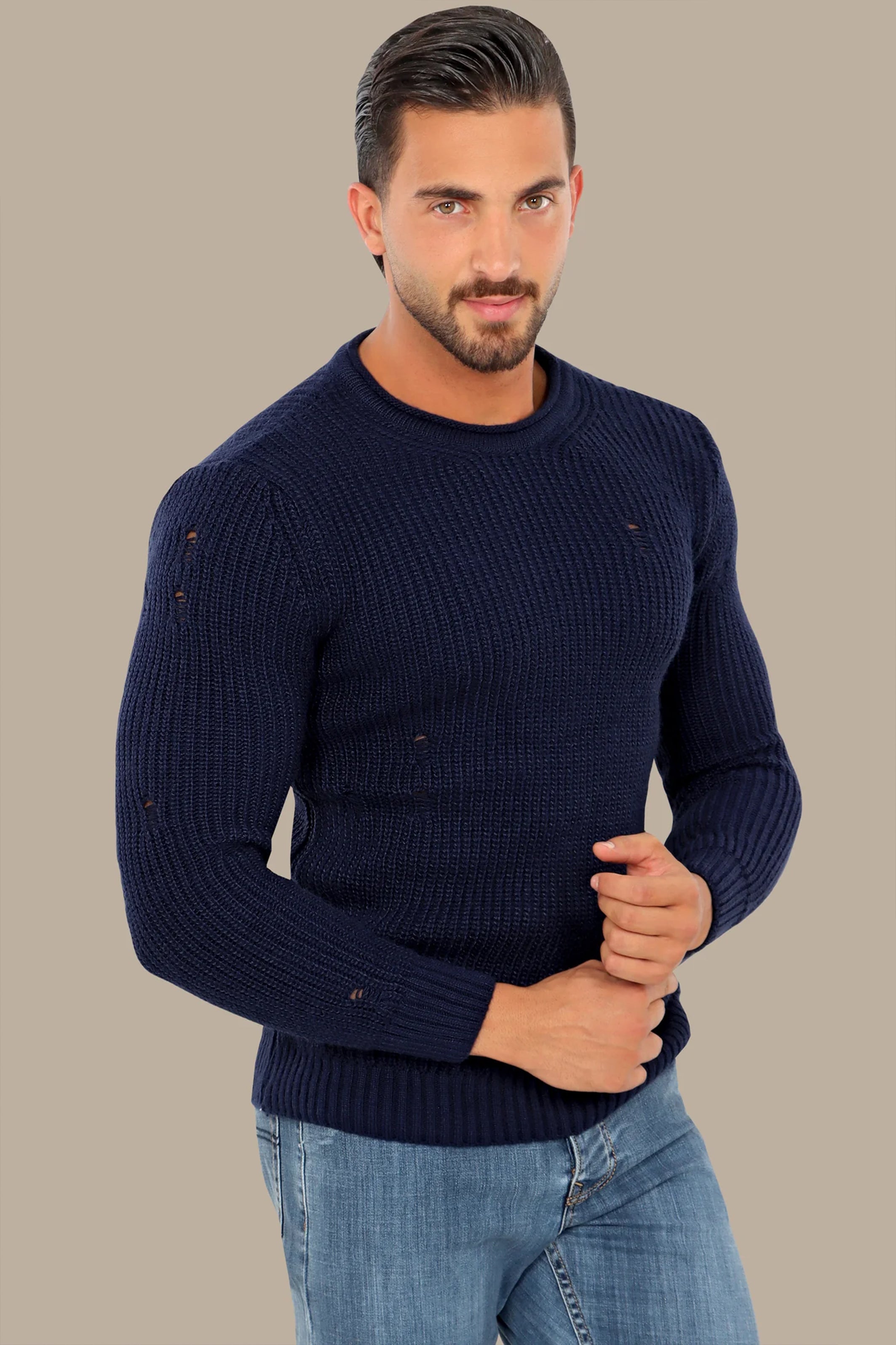 Blue Knitted Sweater