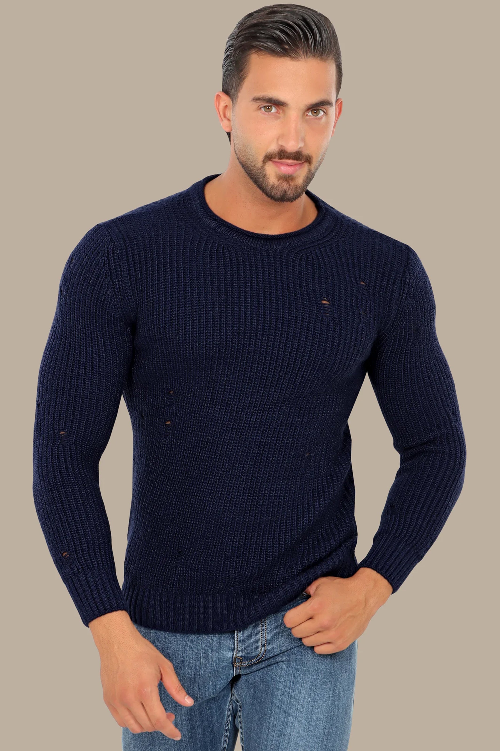 Blue Knitted Sweater