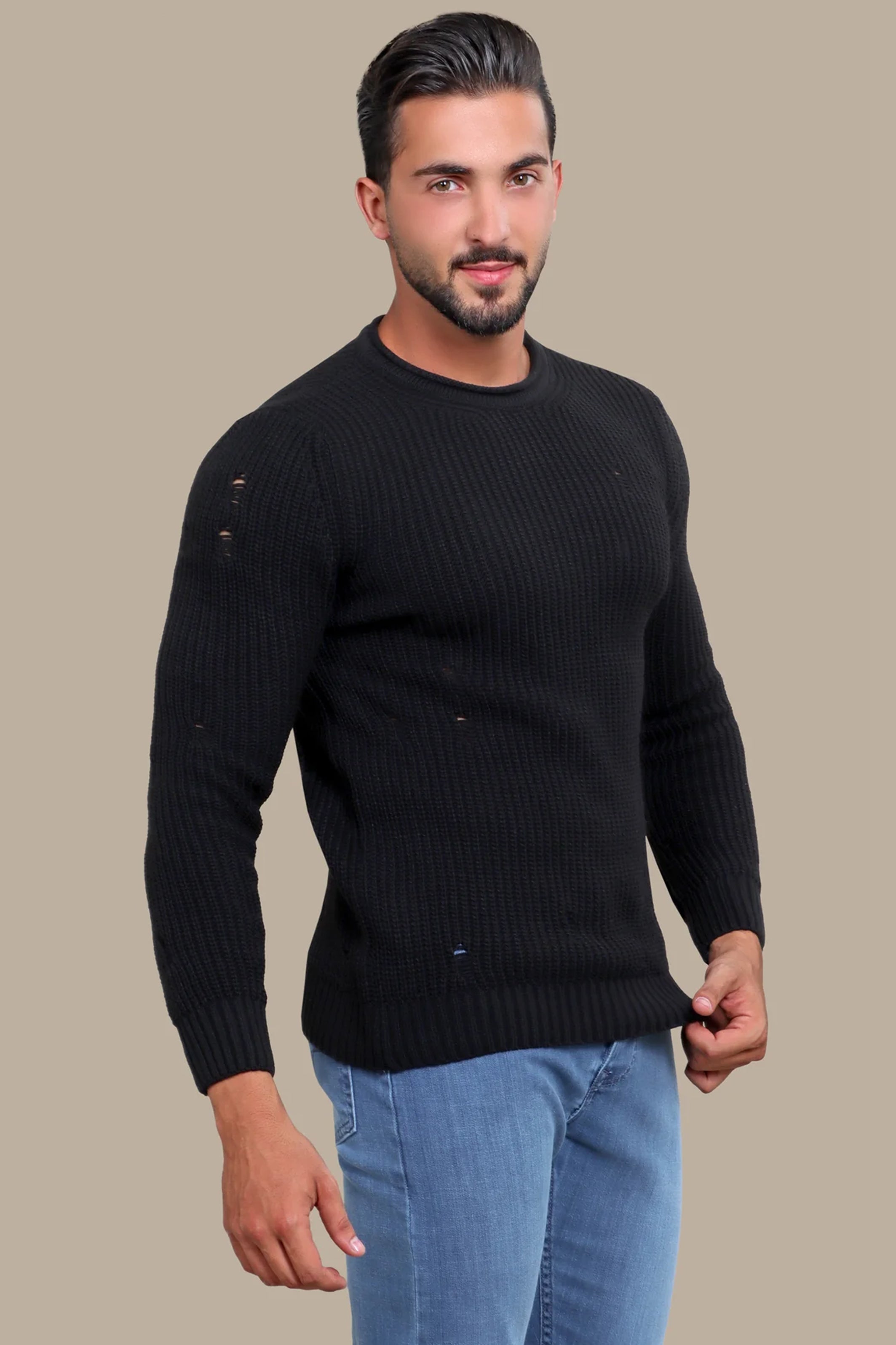 Black Knitted Sweater