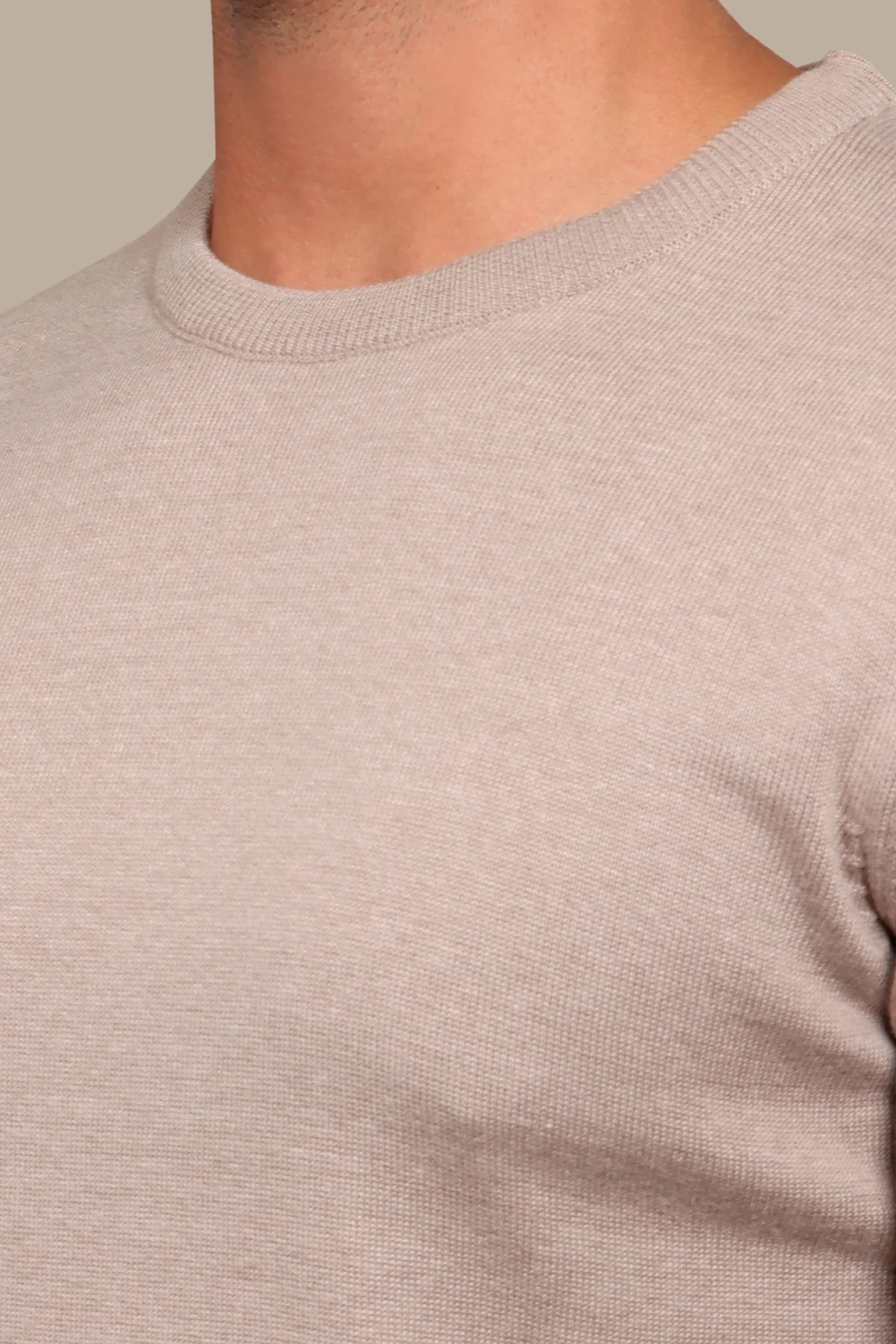 Sweater R-Neck Basic | Camel