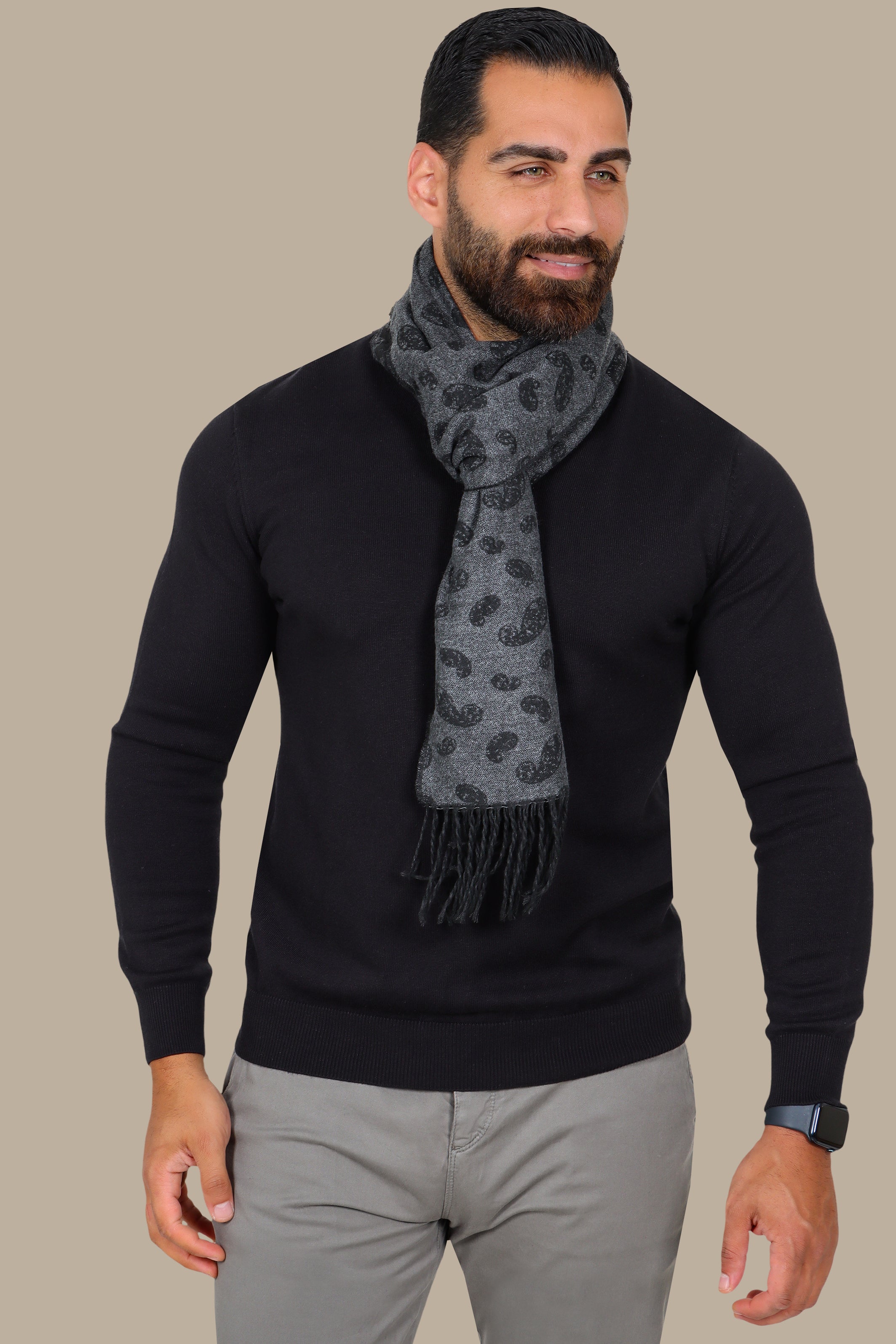 Black V-Neck Basic Sweater