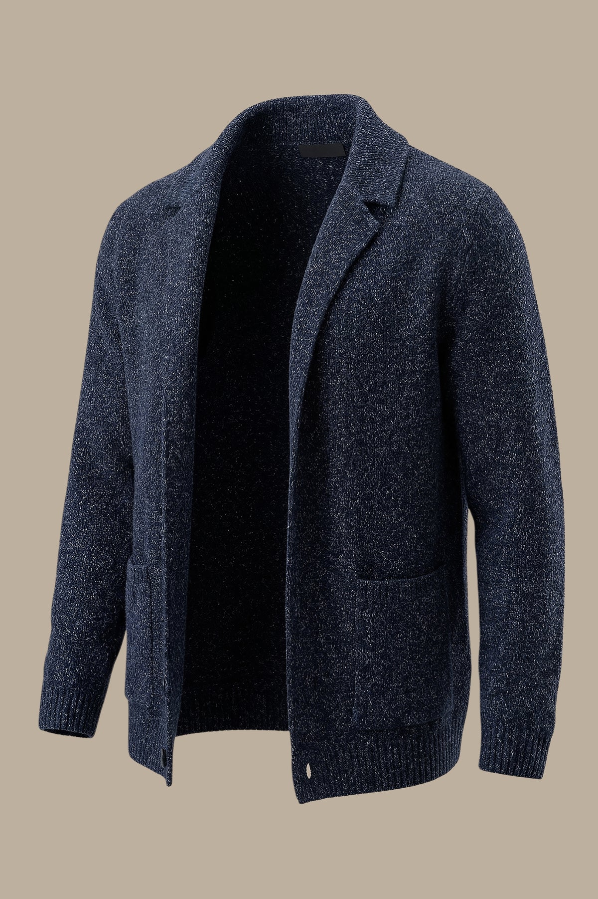Soft Touch: Blue Mercerized Cotton Cardigan