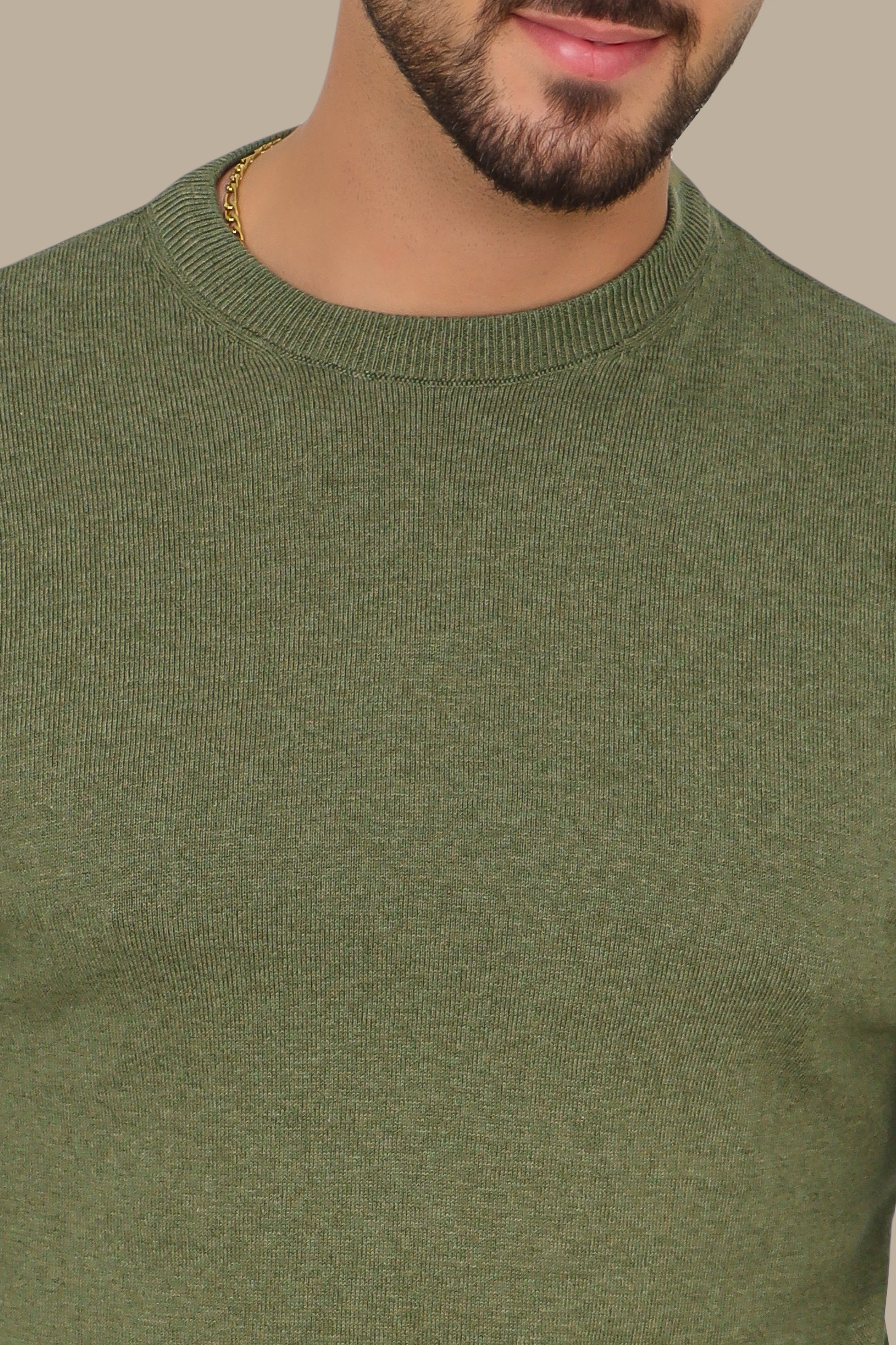 Light Green Round Neck Sweater