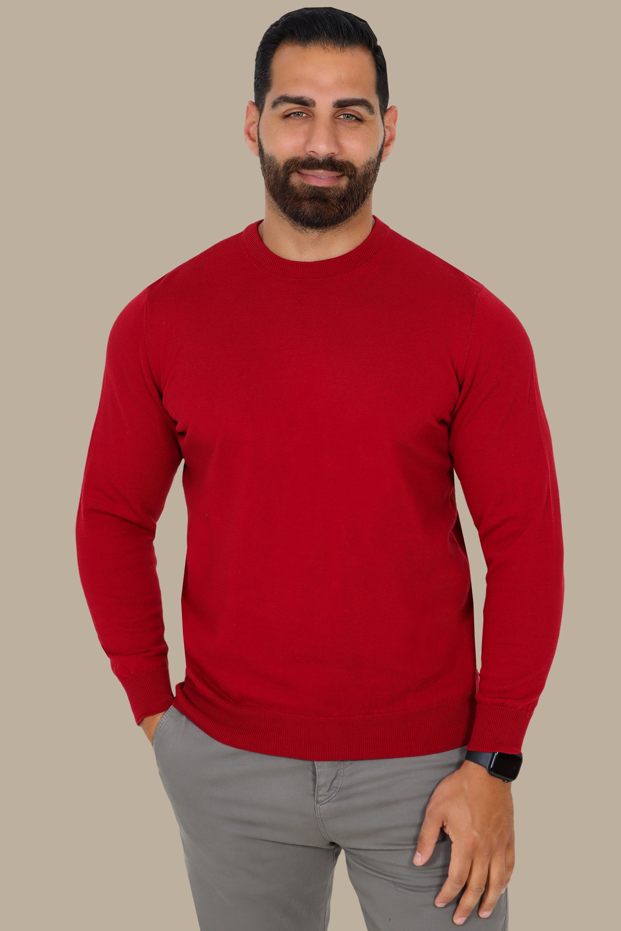 Red Round Neck Sweater
