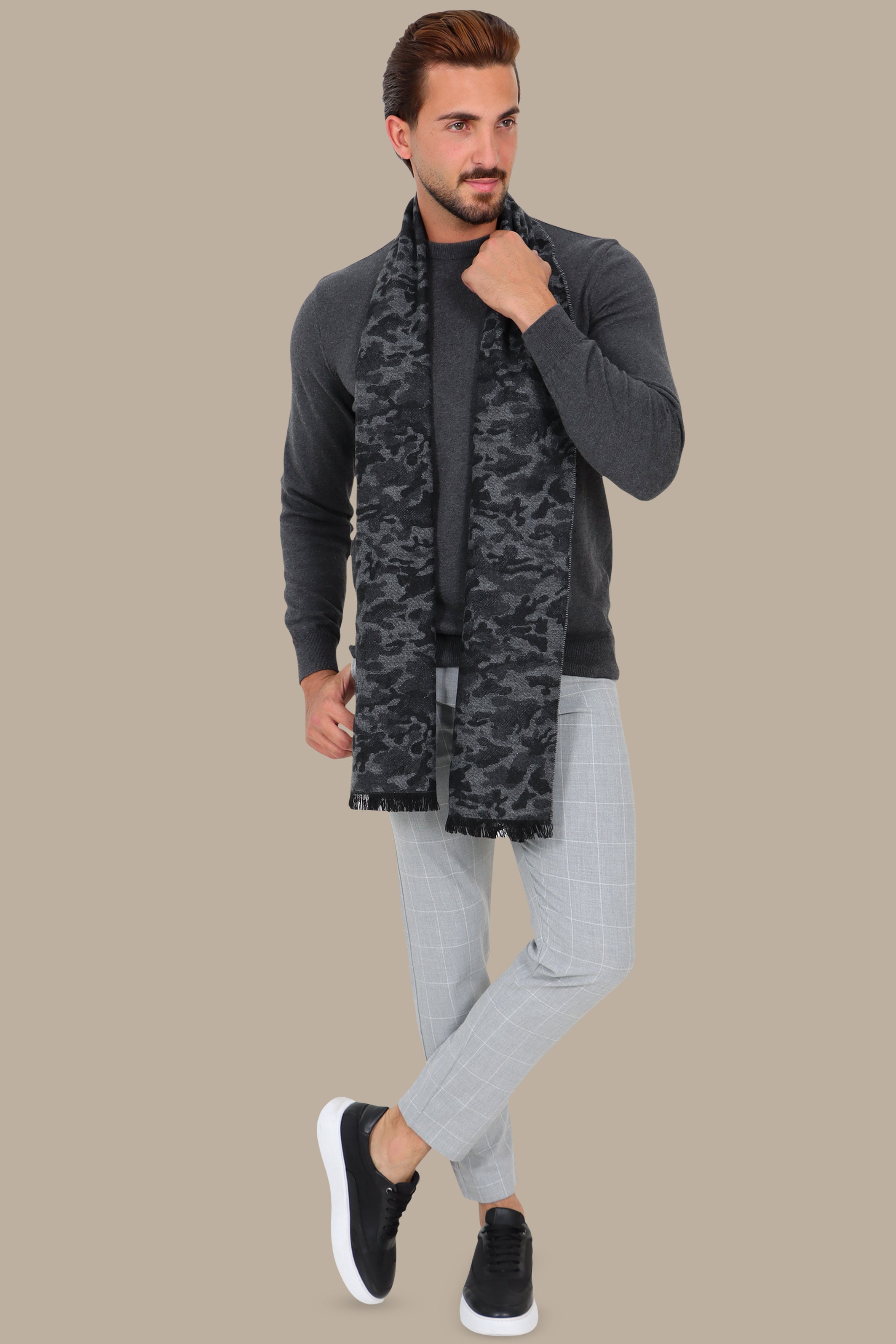 Grey Round Neck Sweater