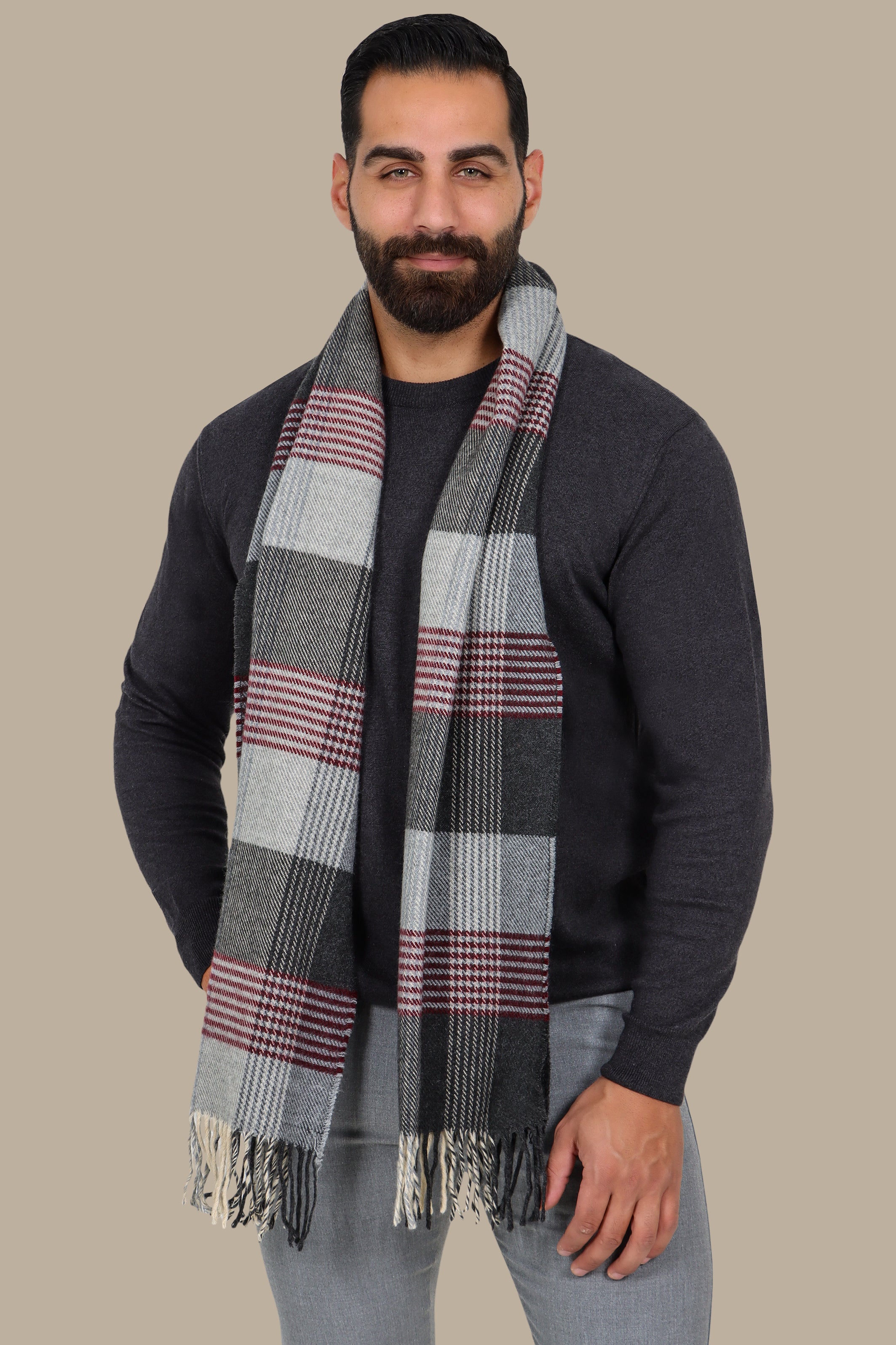 Basic Round Neck Sweater – Dark Grey