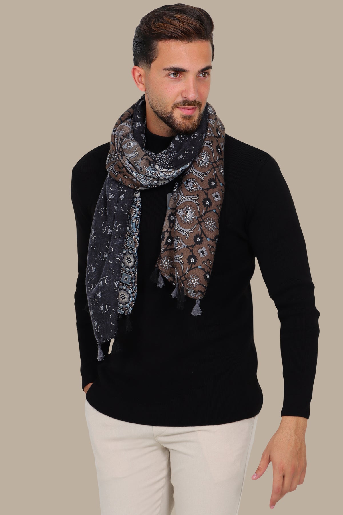 Black High Neck Basic Sweater