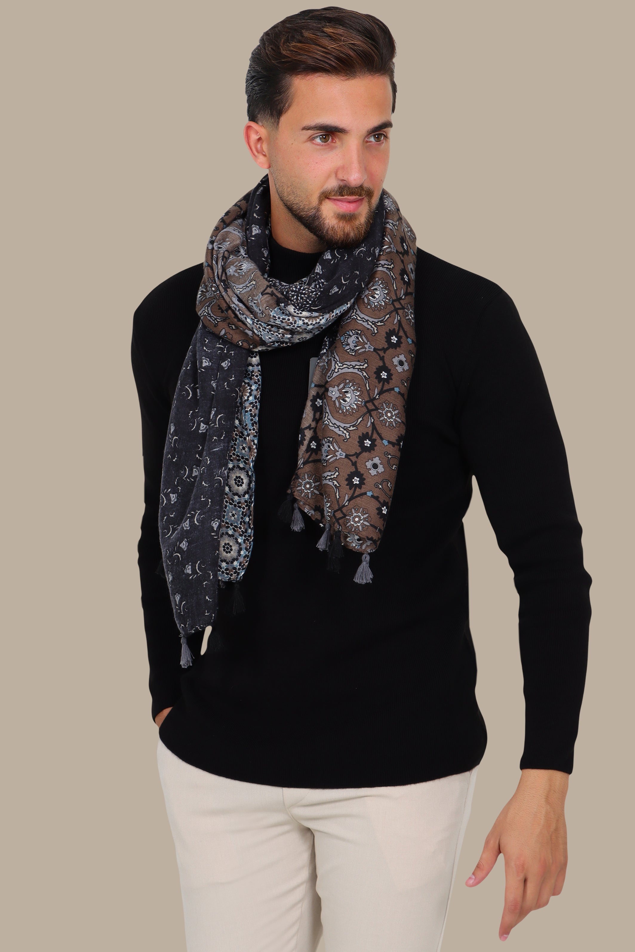 Black High Neck Basic Sweater