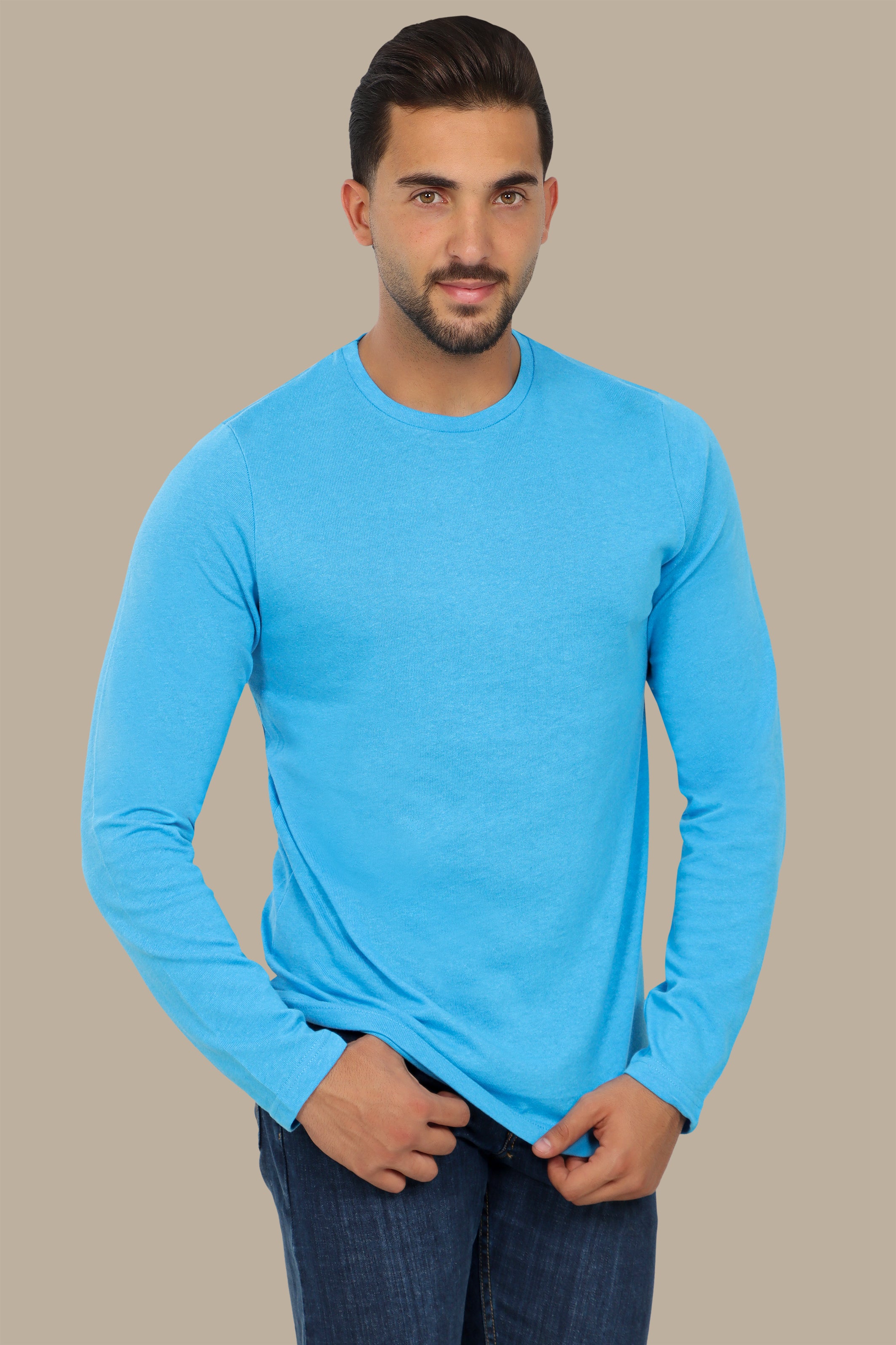 Turquoise Round Neck Sweater