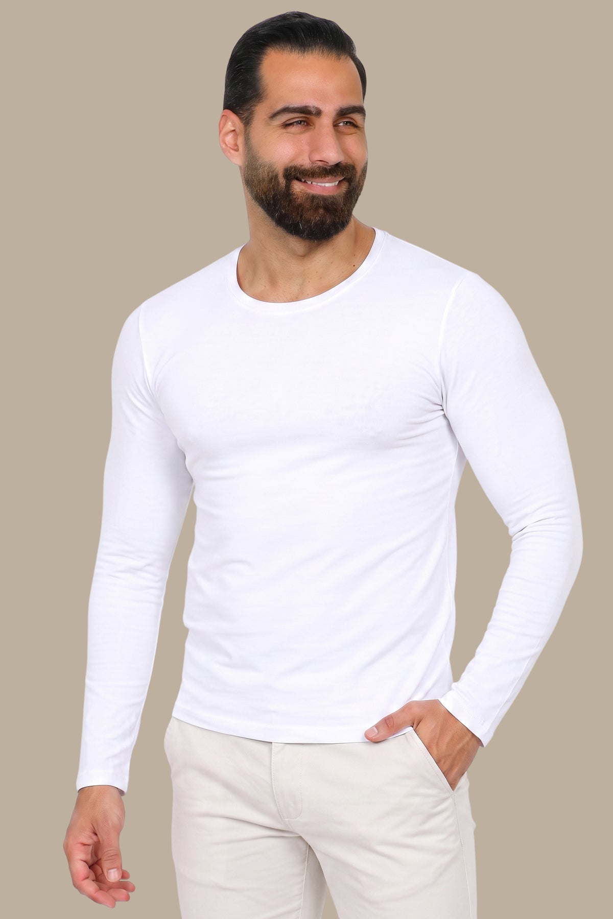 White Long Sleeve Top