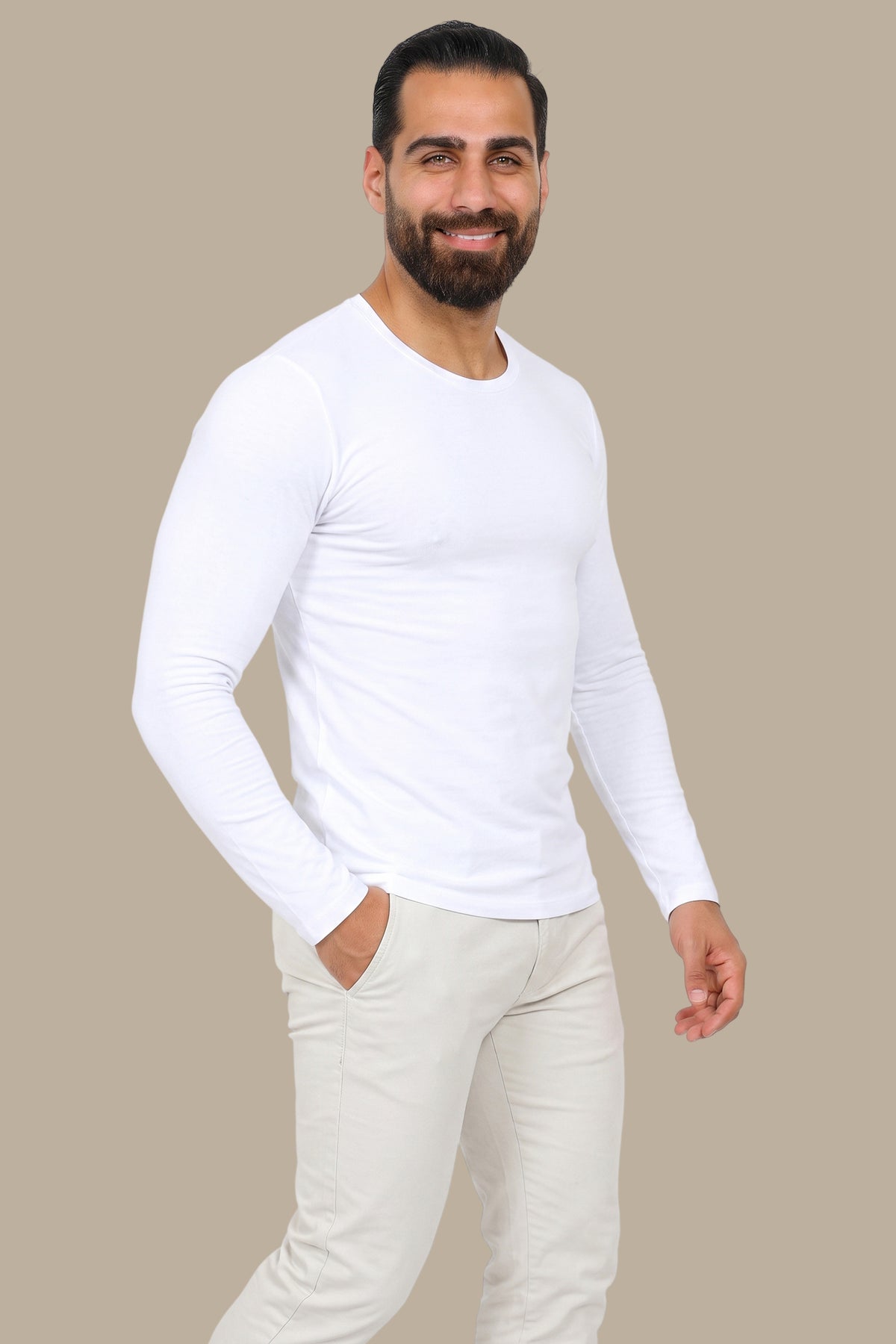 White Long Sleeve Top