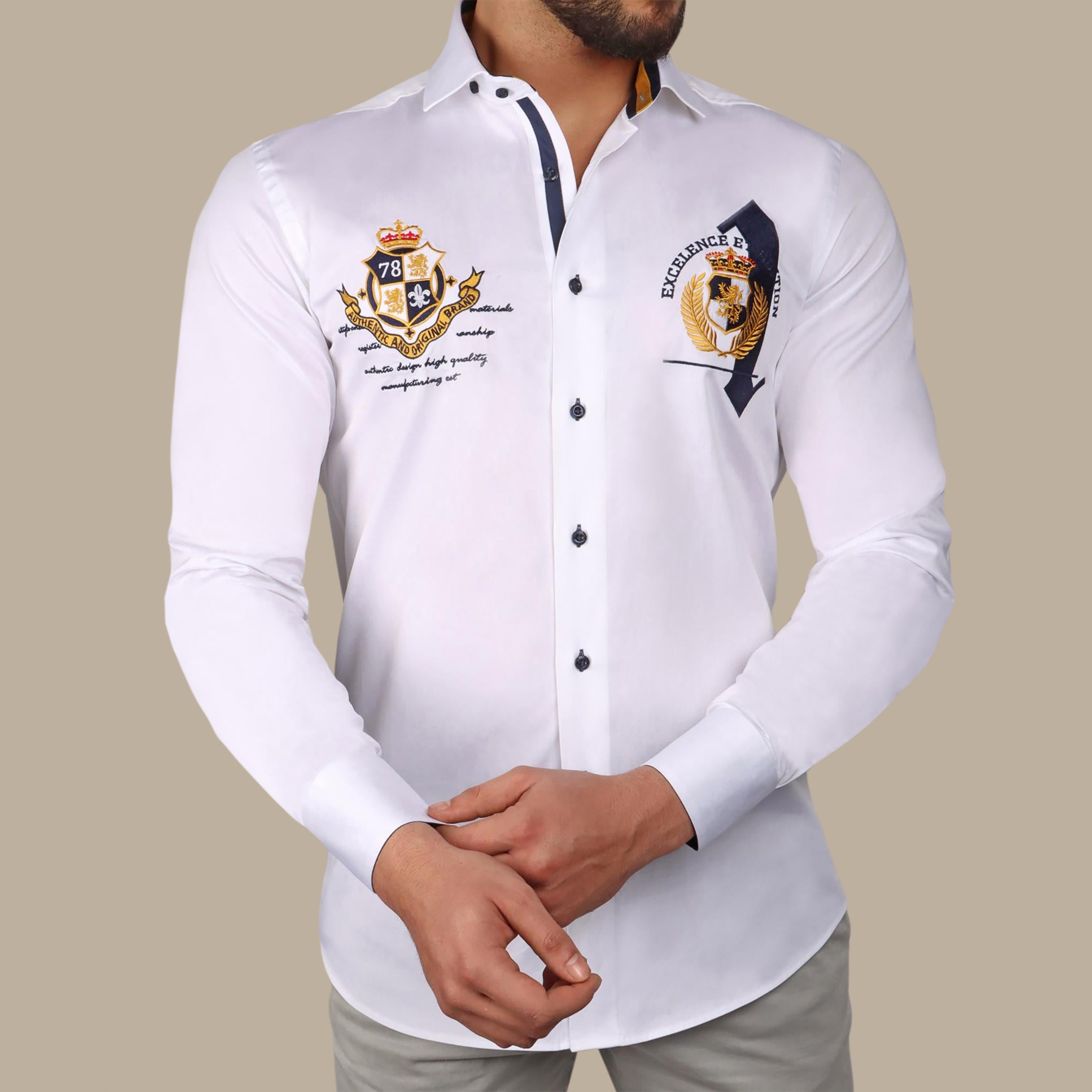 Shirt Casual Patch | White