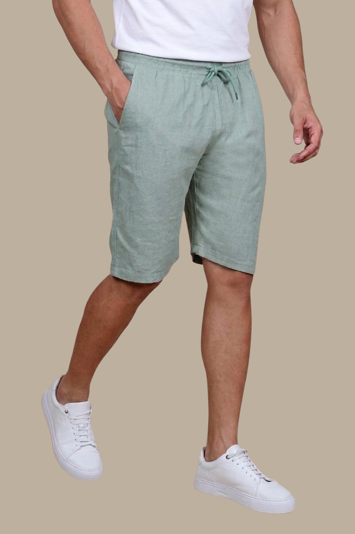 Olive Oasis: The Essential Short Linen Collection