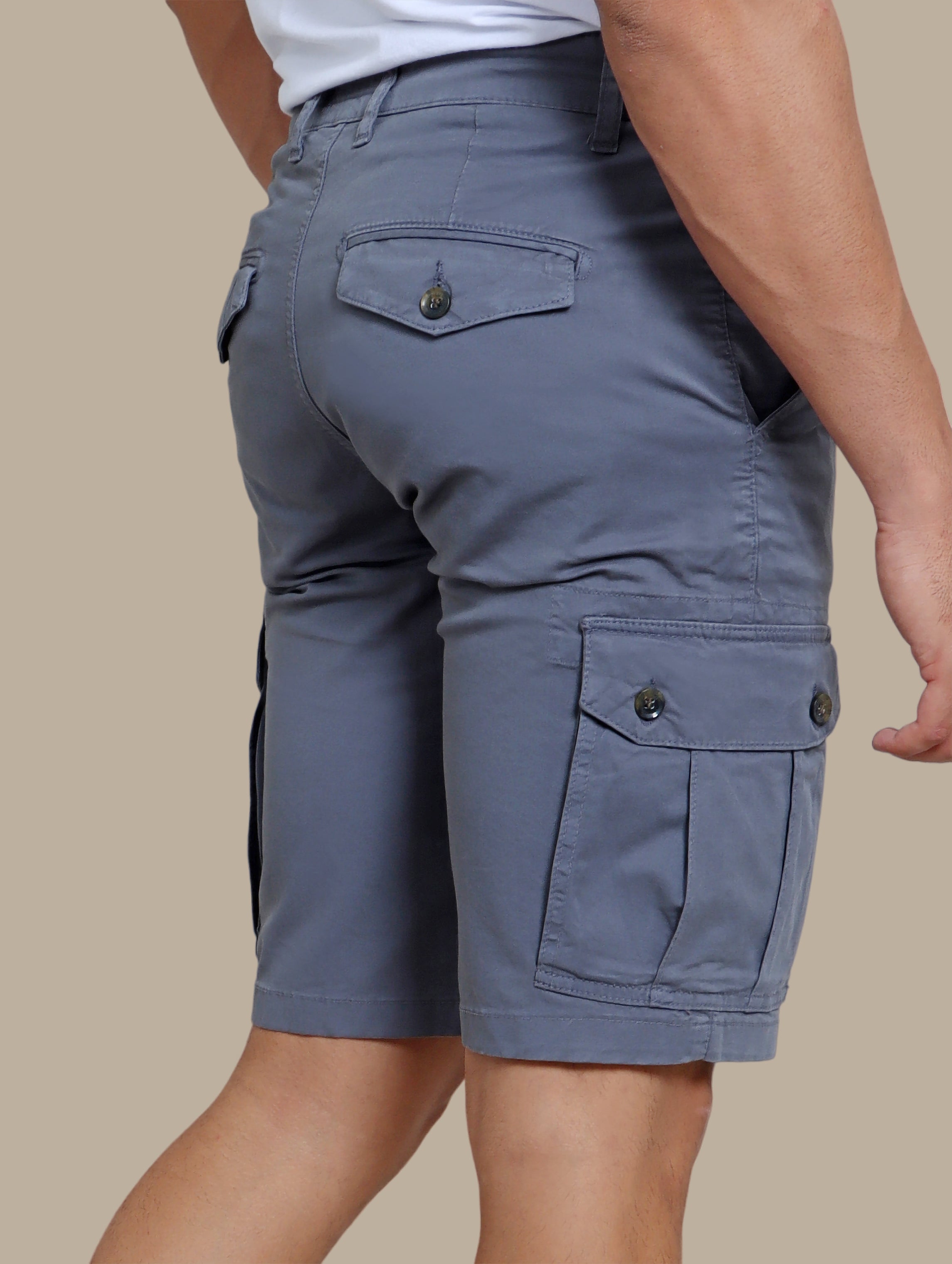 Urban Edge: Dark Grey Cargo Shorts