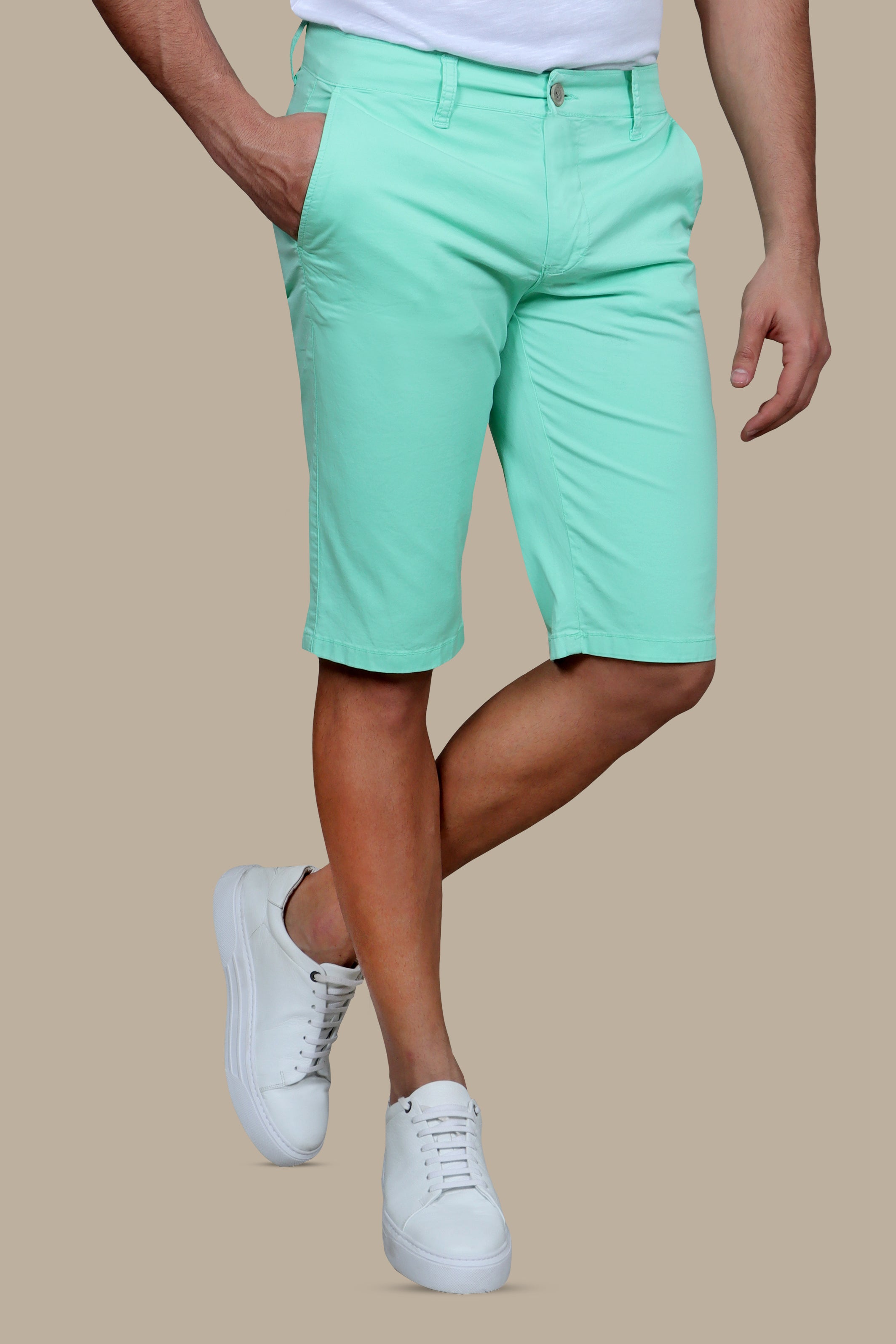 Pistachio Slimfit Chino Shorts: Fresh Style