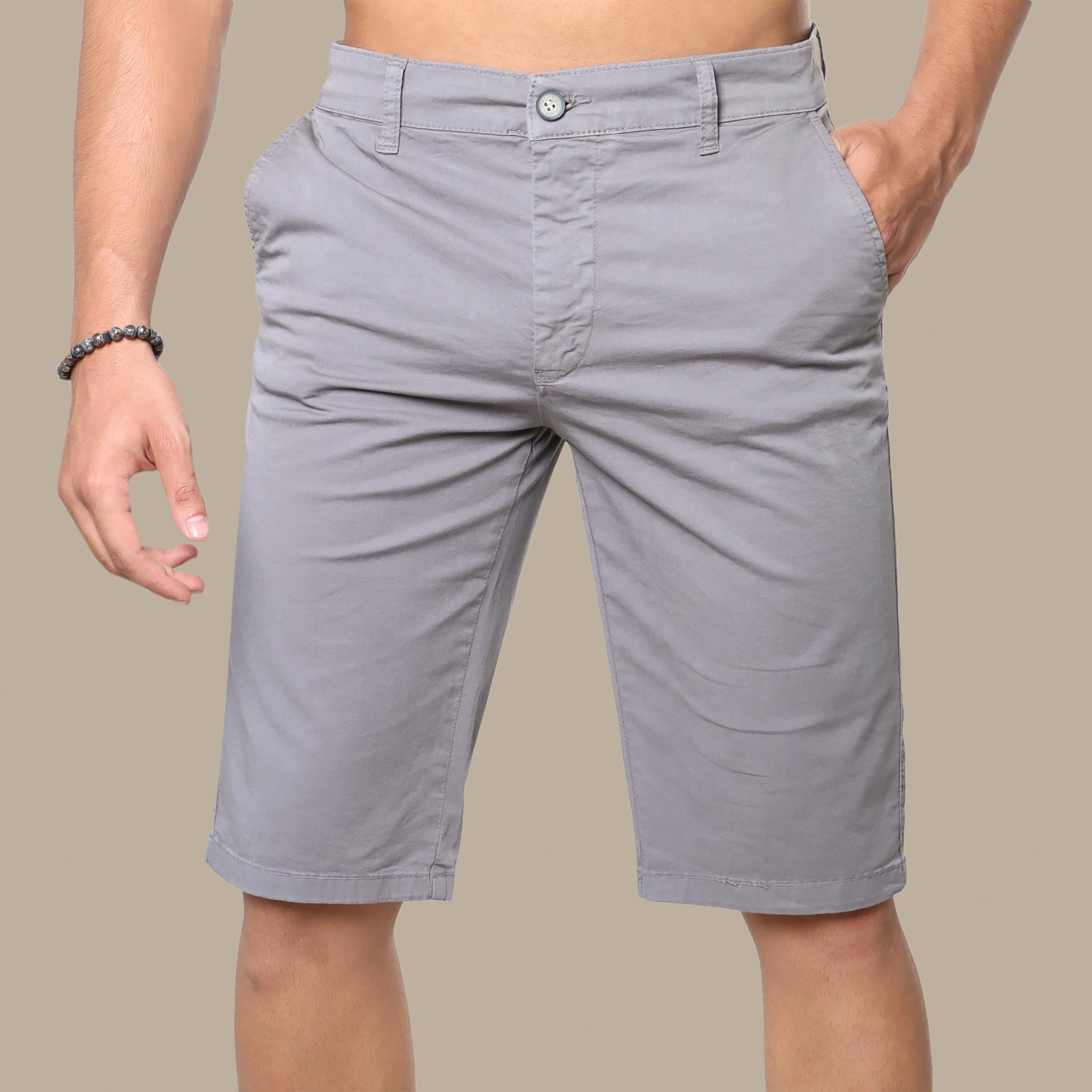 Short Chino Plain Slim | Dark Grey