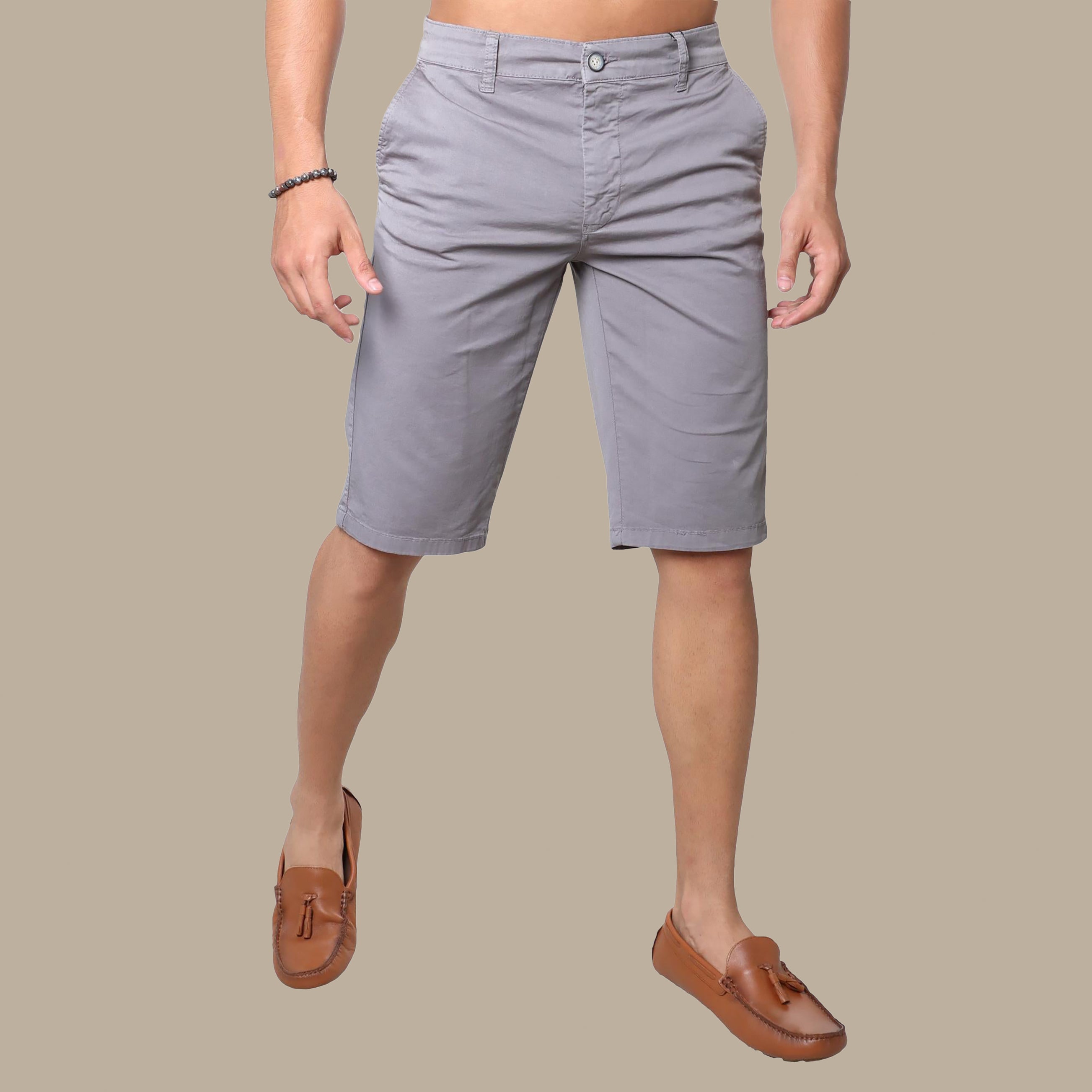 Short Chino Plain Slim | Dark Grey