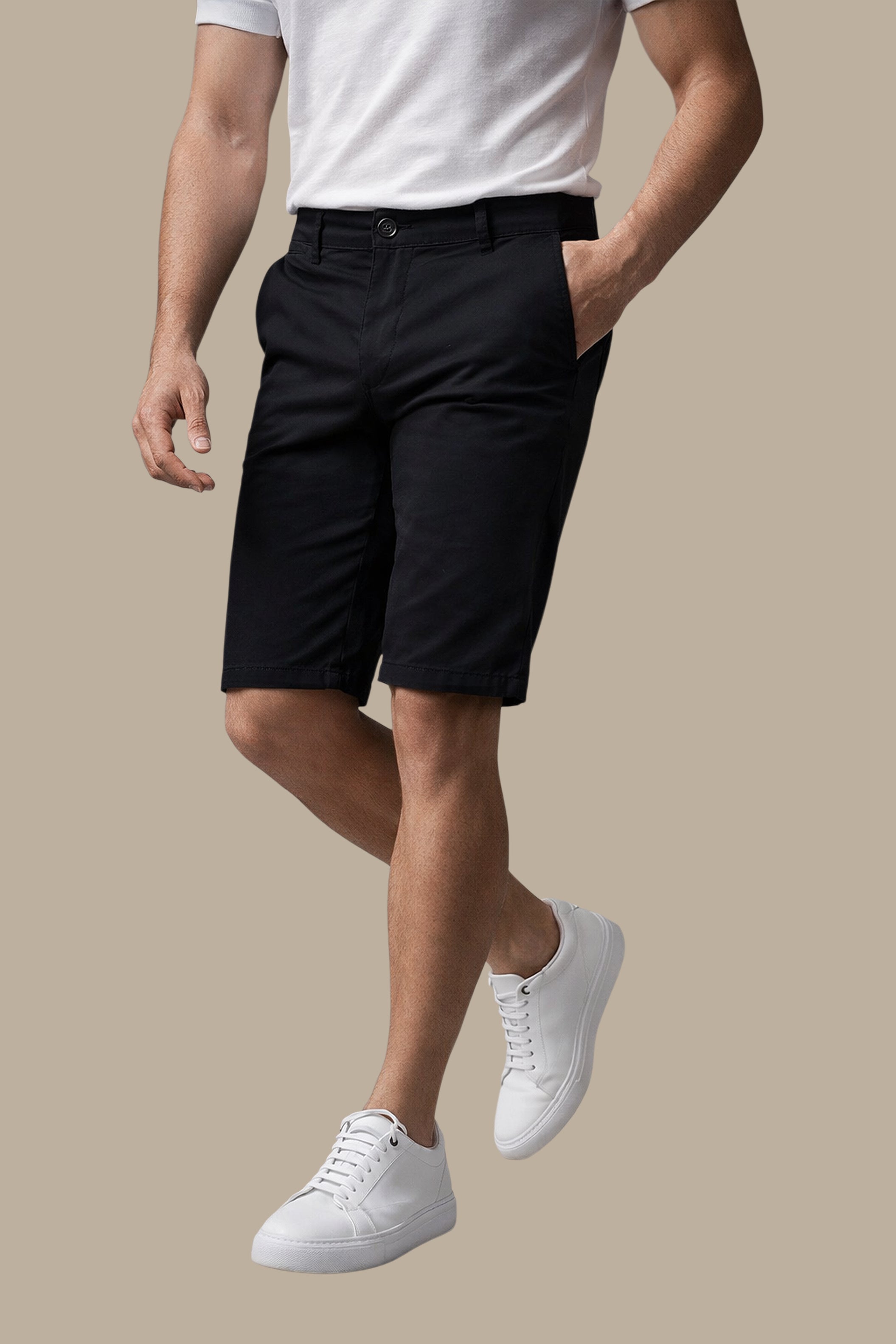 Short Chino Plain Slim Fit | Black