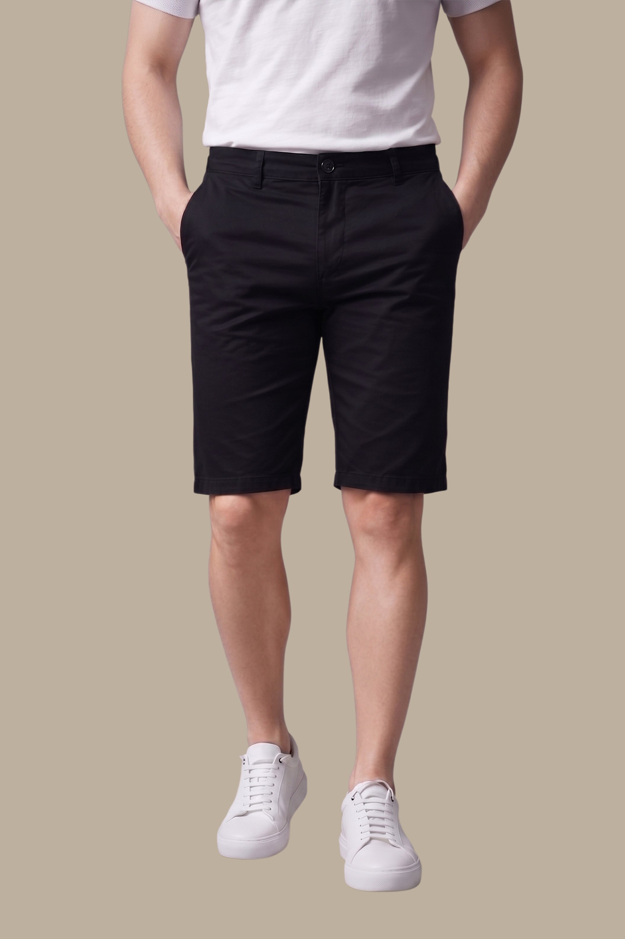 Short Chino Plain Slim Fit | Black