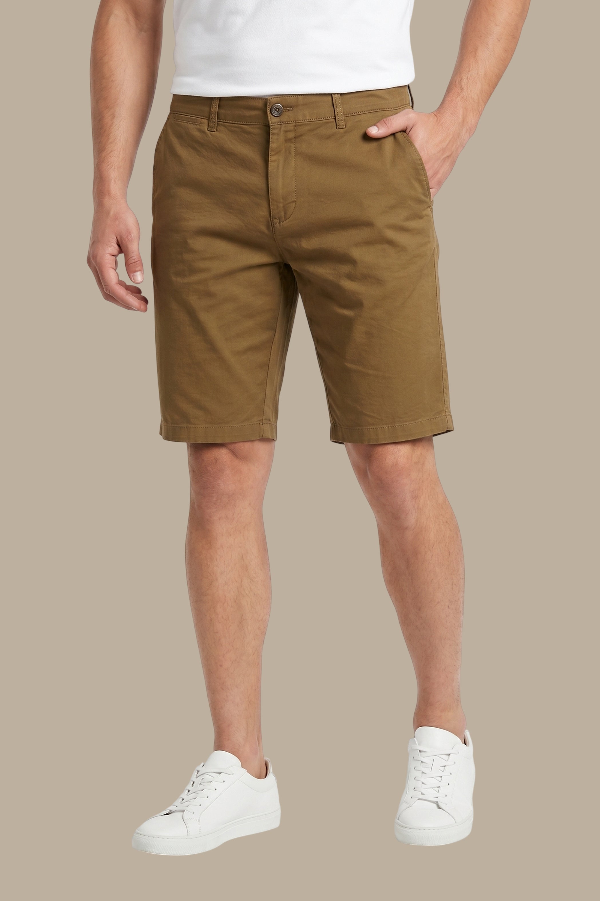 Short Chino Plain Regular – Camel