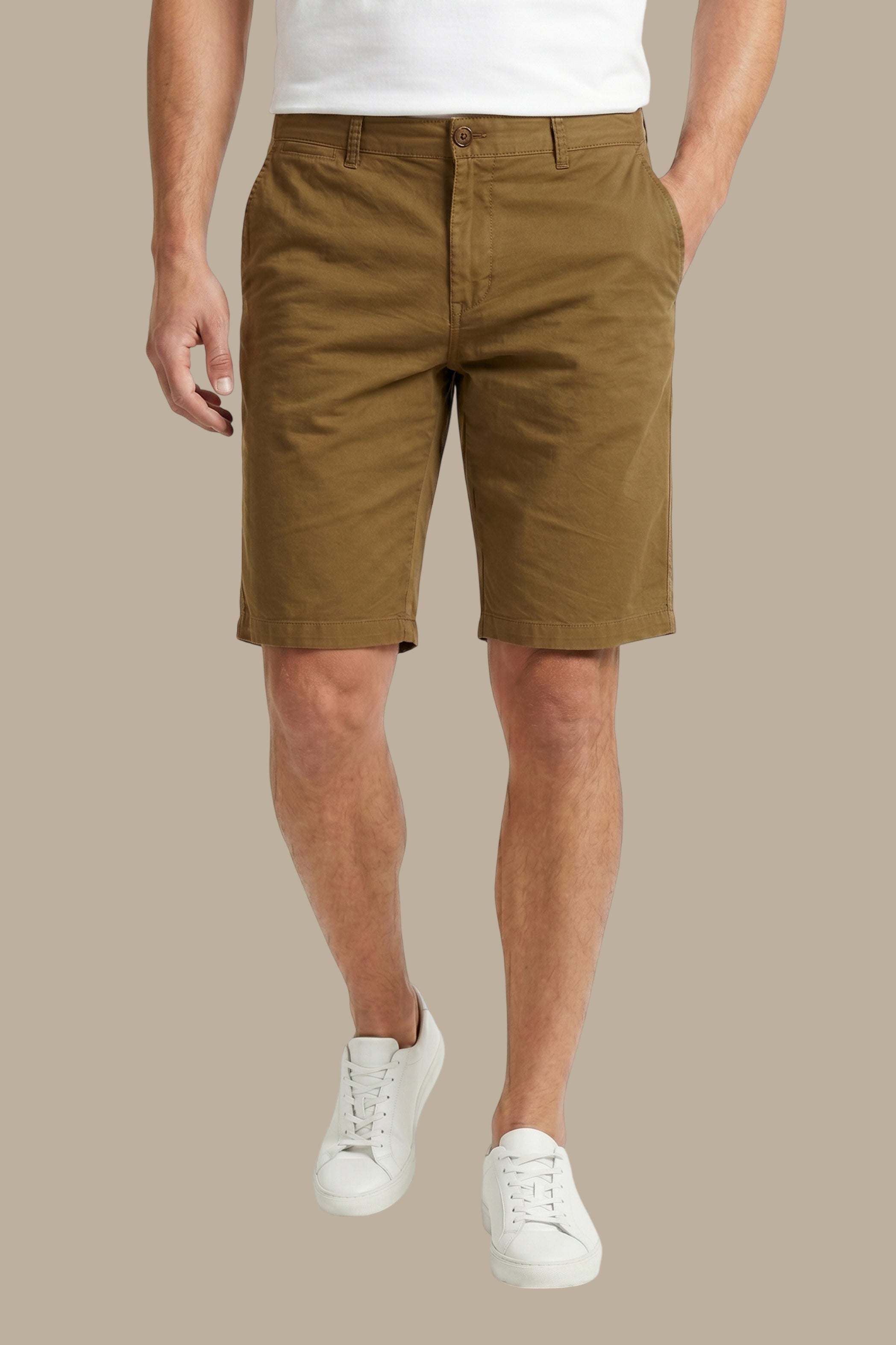 Short Chino Plain Regular – Camel