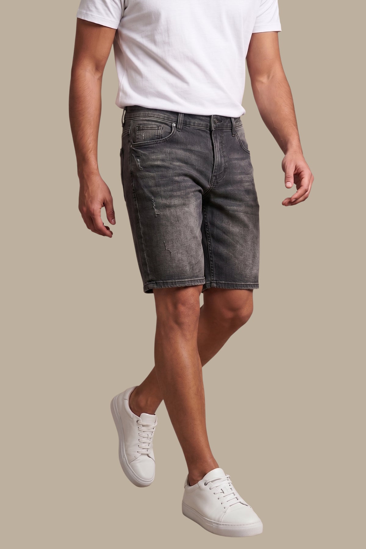 Short Denim Plain | Gray