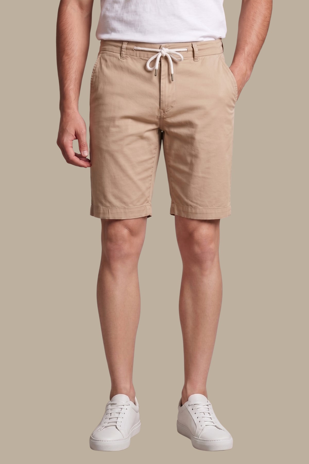 Short Tencel With Elastic Band | Beige