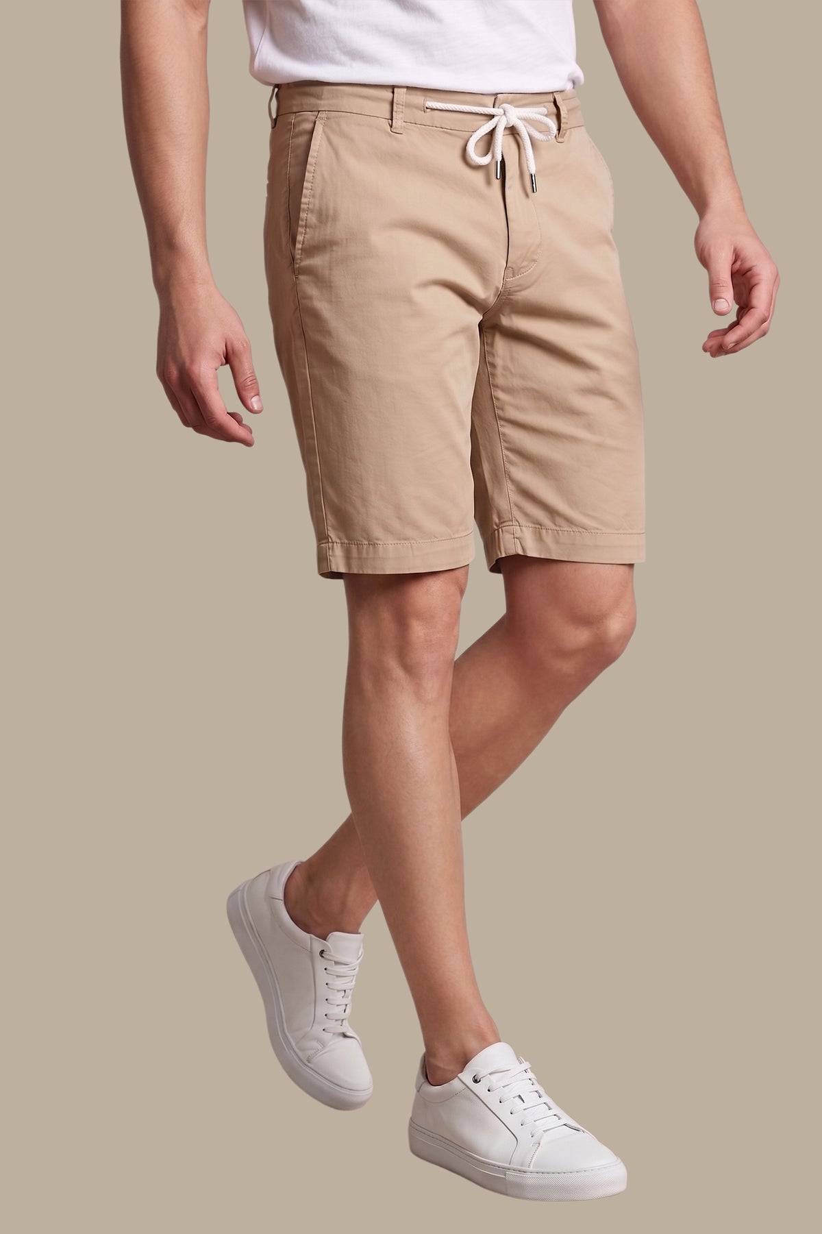 Short Tencel With Elastic Band | Beige